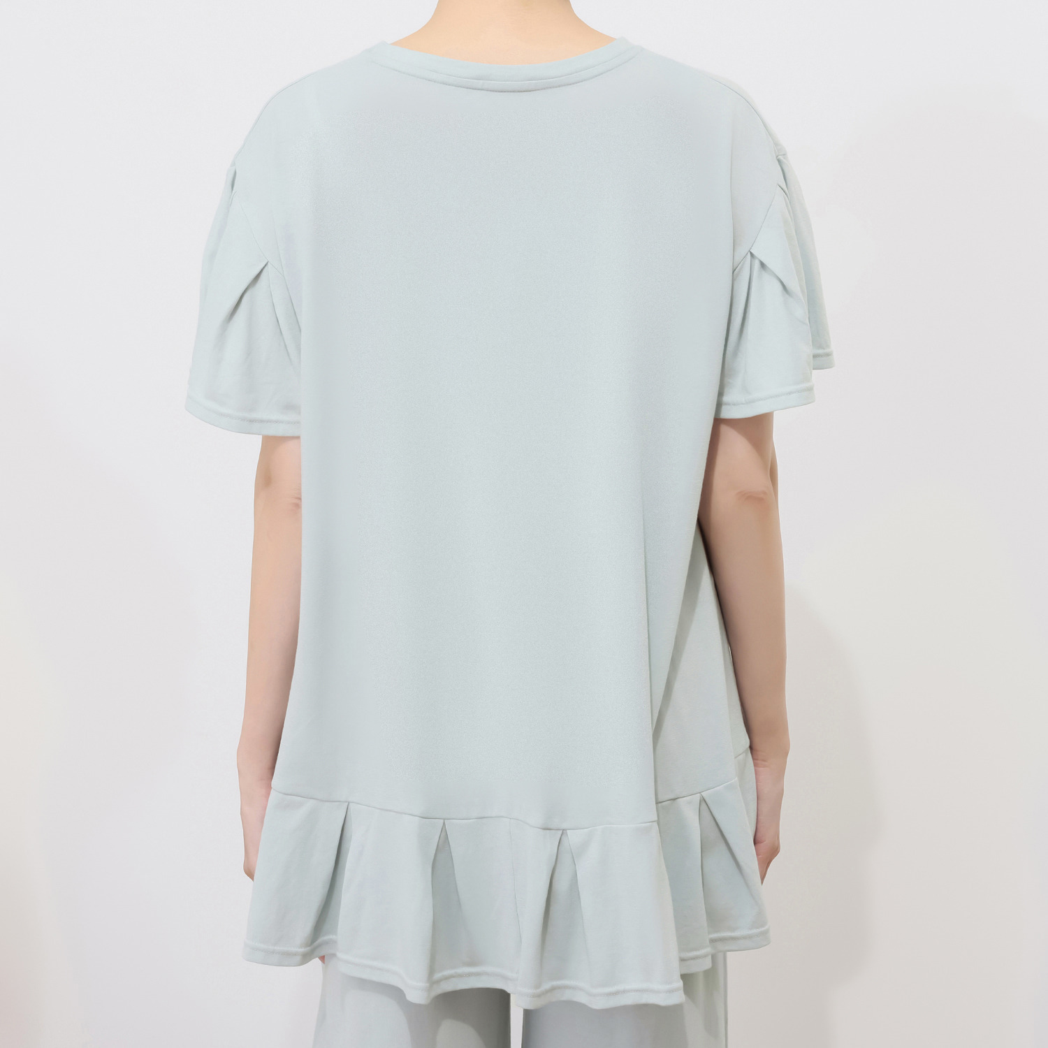 ジュエル 抗菌防臭・綿１００％ フレアプルオーバー＆ 八分丈ボトム ルームウェア上下セット