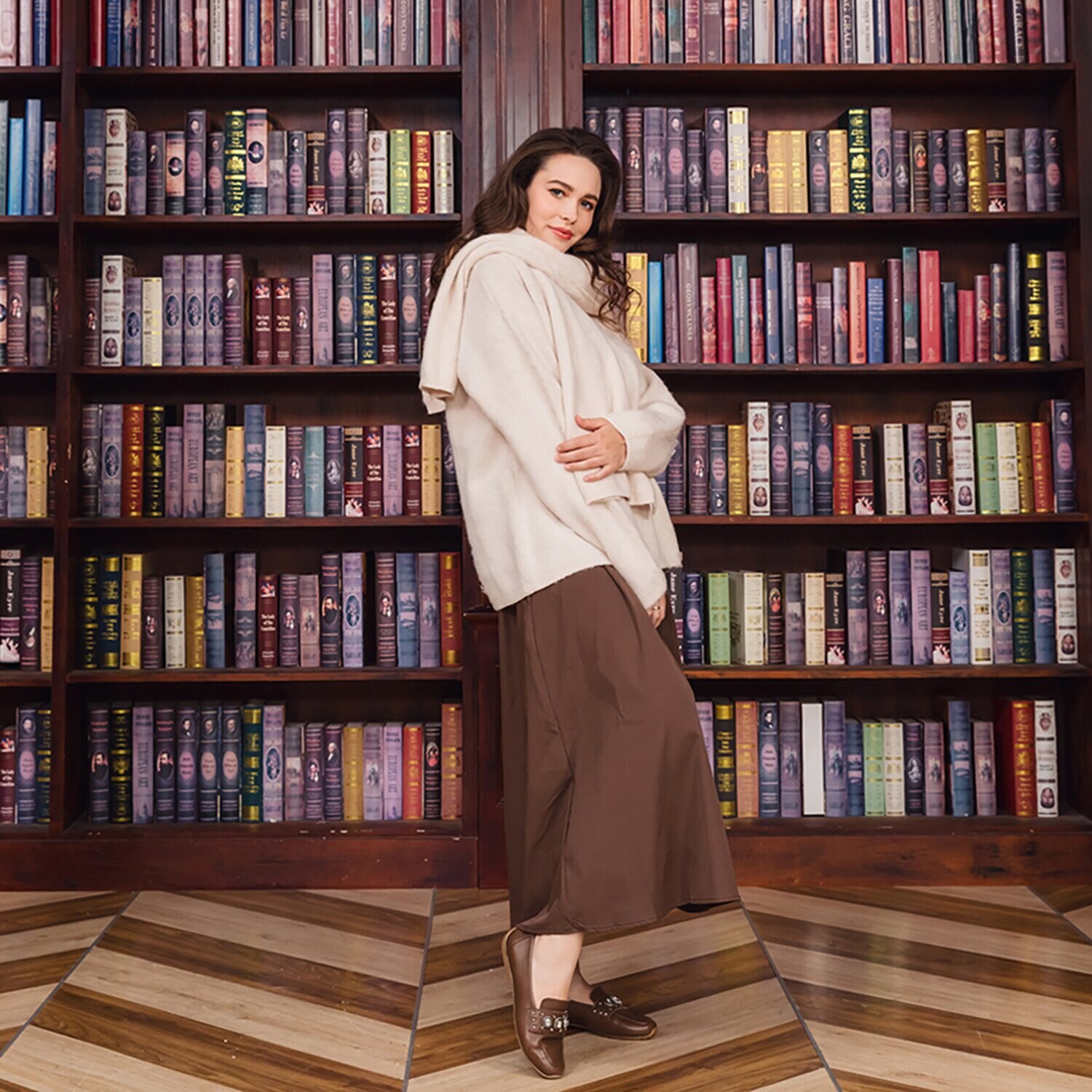 フィオリノ はっ水山羊革 ジュエルスタッズ ローファー