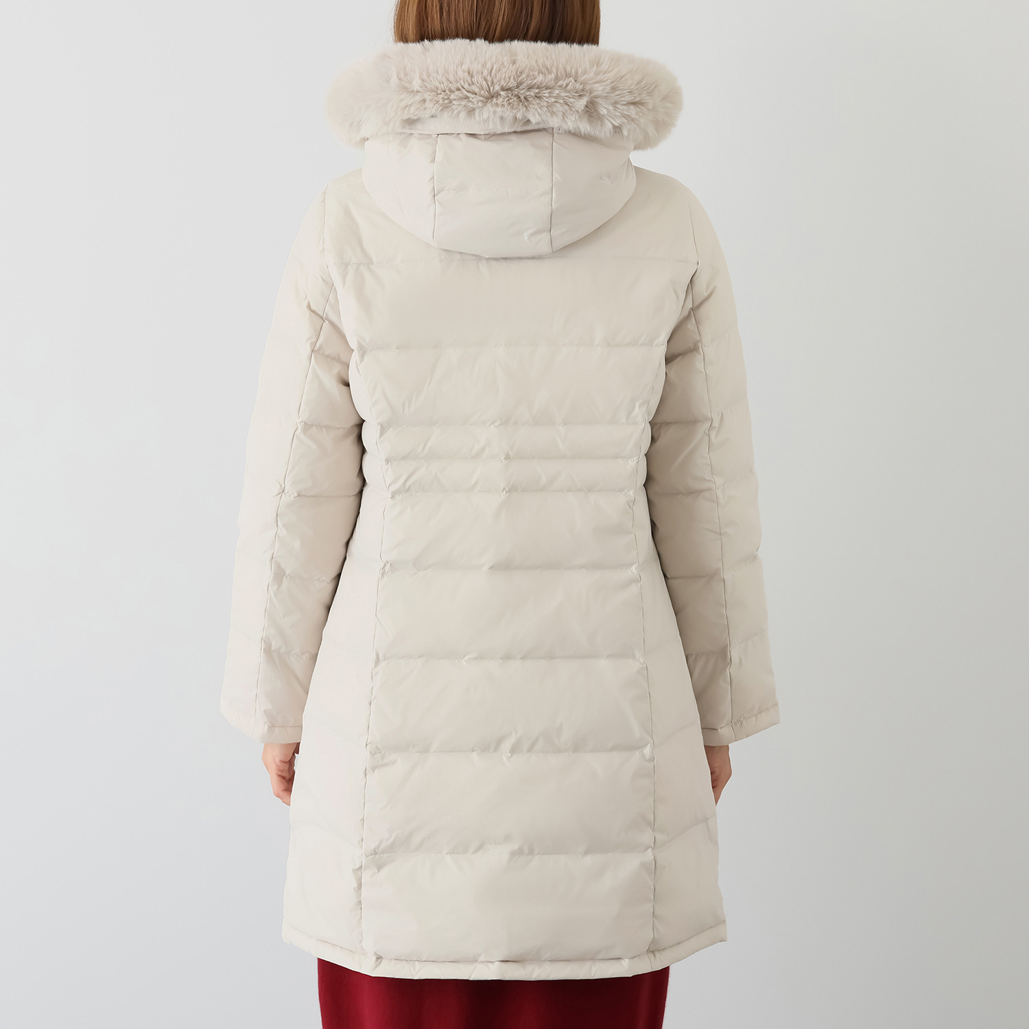 メルヴェイユ　ヴァント エコファー付 はっ水　軽量 リバーシブル ダウンコート