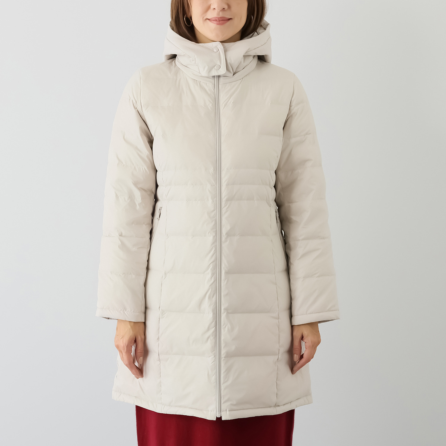 メルヴェイユ　ヴァント エコファー付 はっ水　軽量 リバーシブル ダウンコート