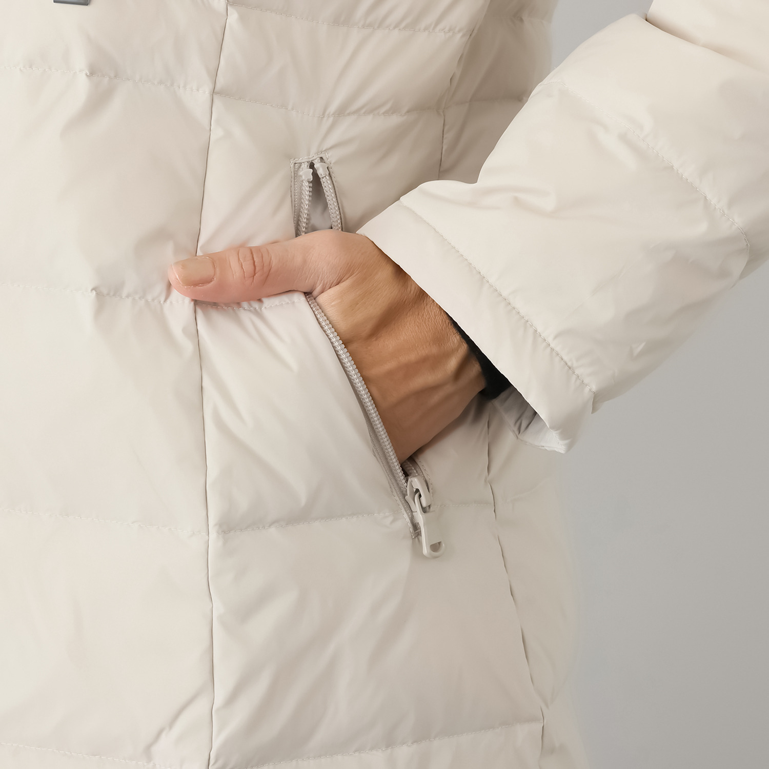 メルヴェイユ　ヴァント エコファー付 はっ水　軽量 リバーシブル ダウンコート