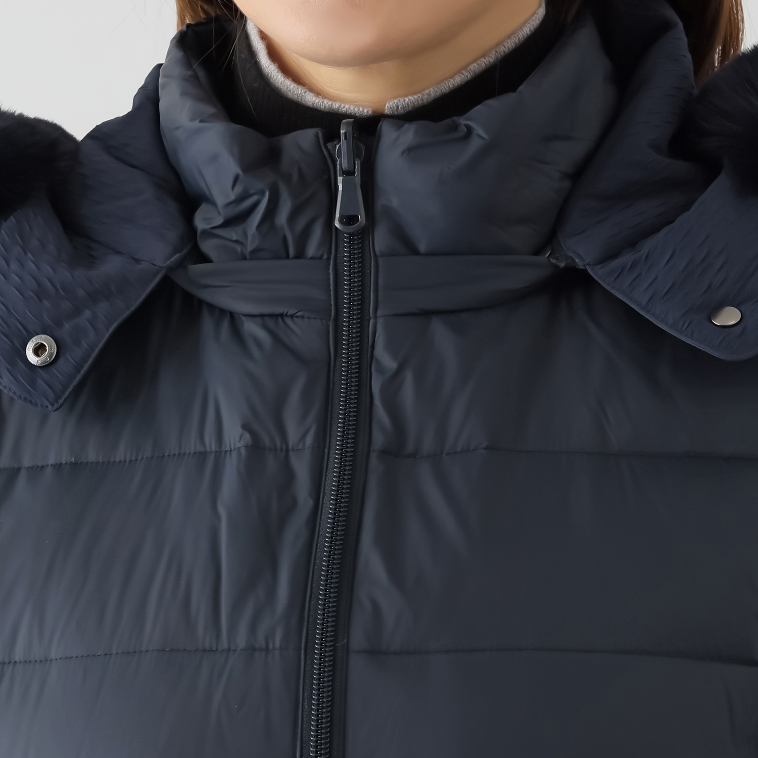 メルヴェイユ　ヴァント エコファー付 はっ水　軽量 リバーシブル ダウンコート