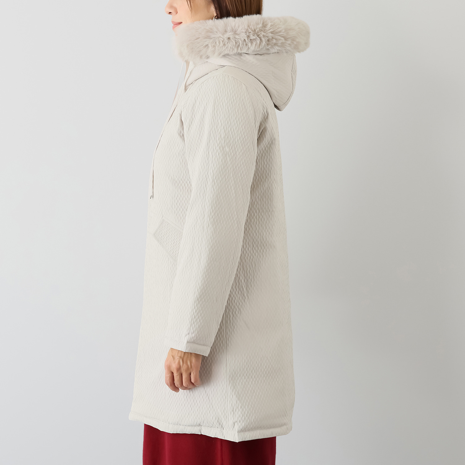 メルヴェイユ　ヴァント エコファー付 はっ水　軽量 リバーシブル ダウンコート