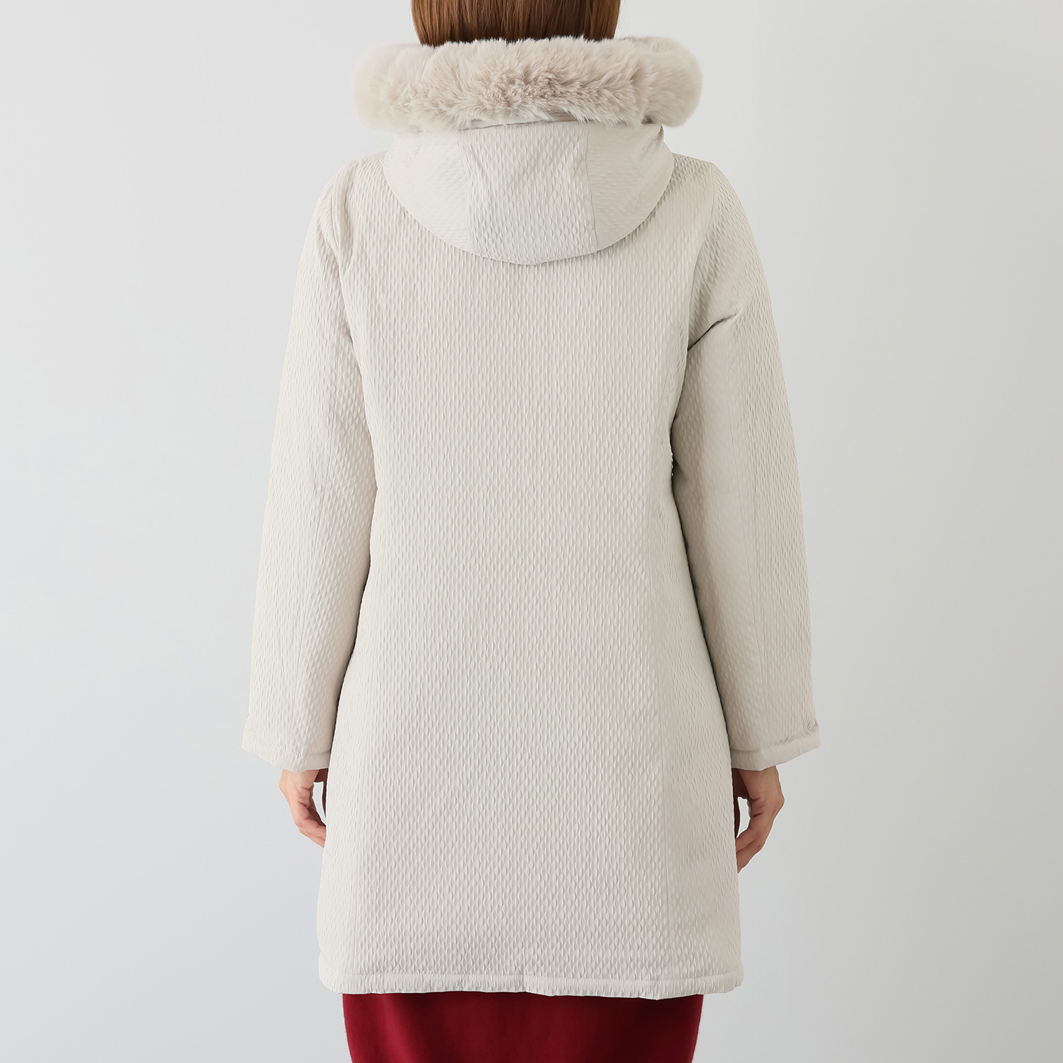 メルヴェイユ　ヴァント エコファー付 はっ水　軽量 リバーシブル ダウンコート