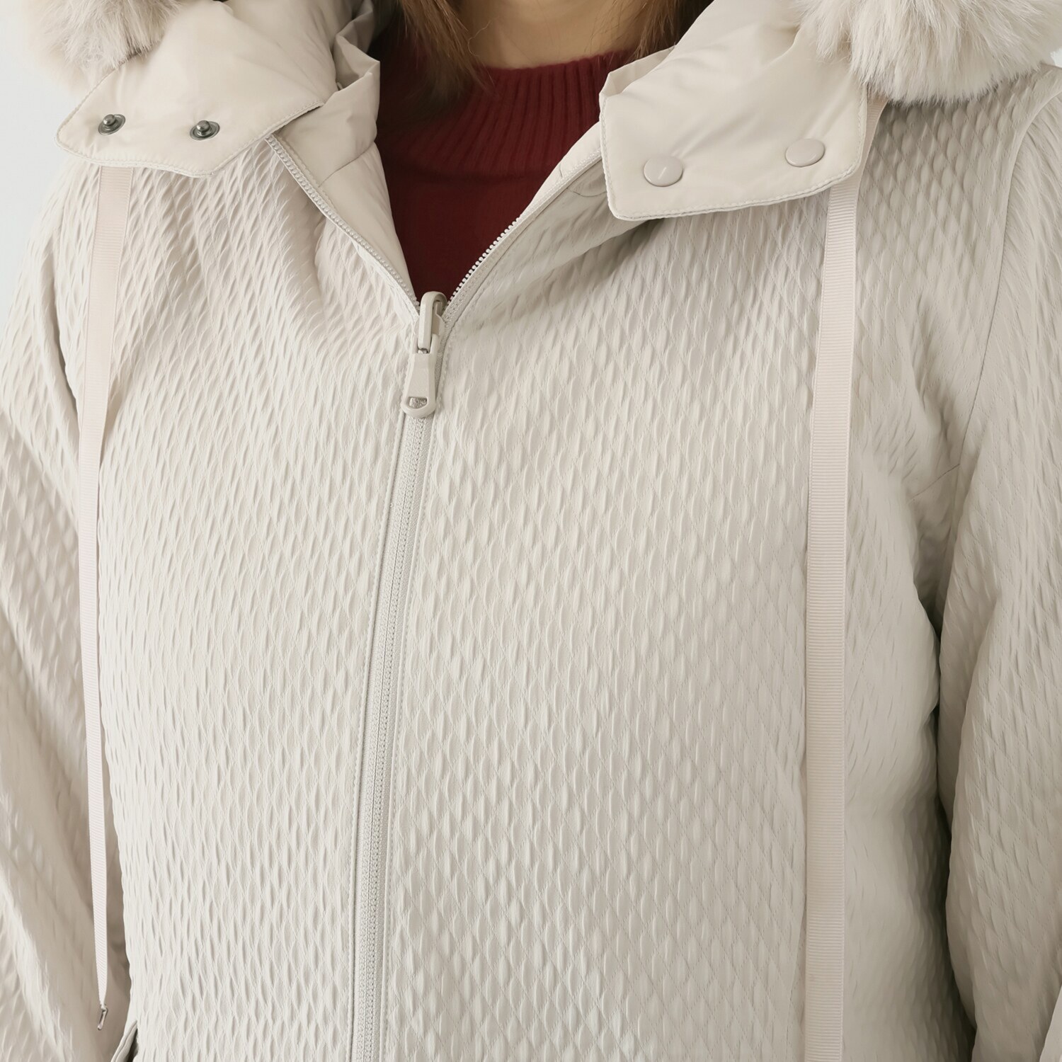 メルヴェイユ　ヴァント エコファー付 はっ水　軽量 リバーシブル ダウンコート