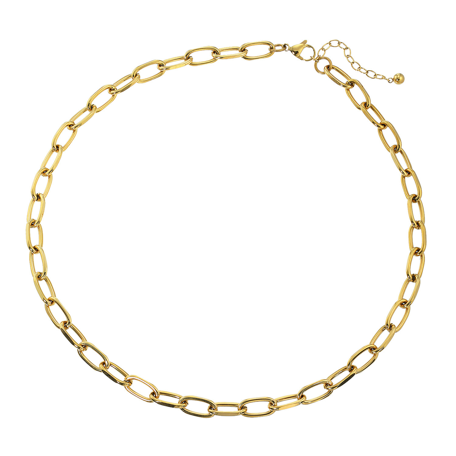 アシエステンレス サージカルステンレス オーバルシャイニー ネックレス