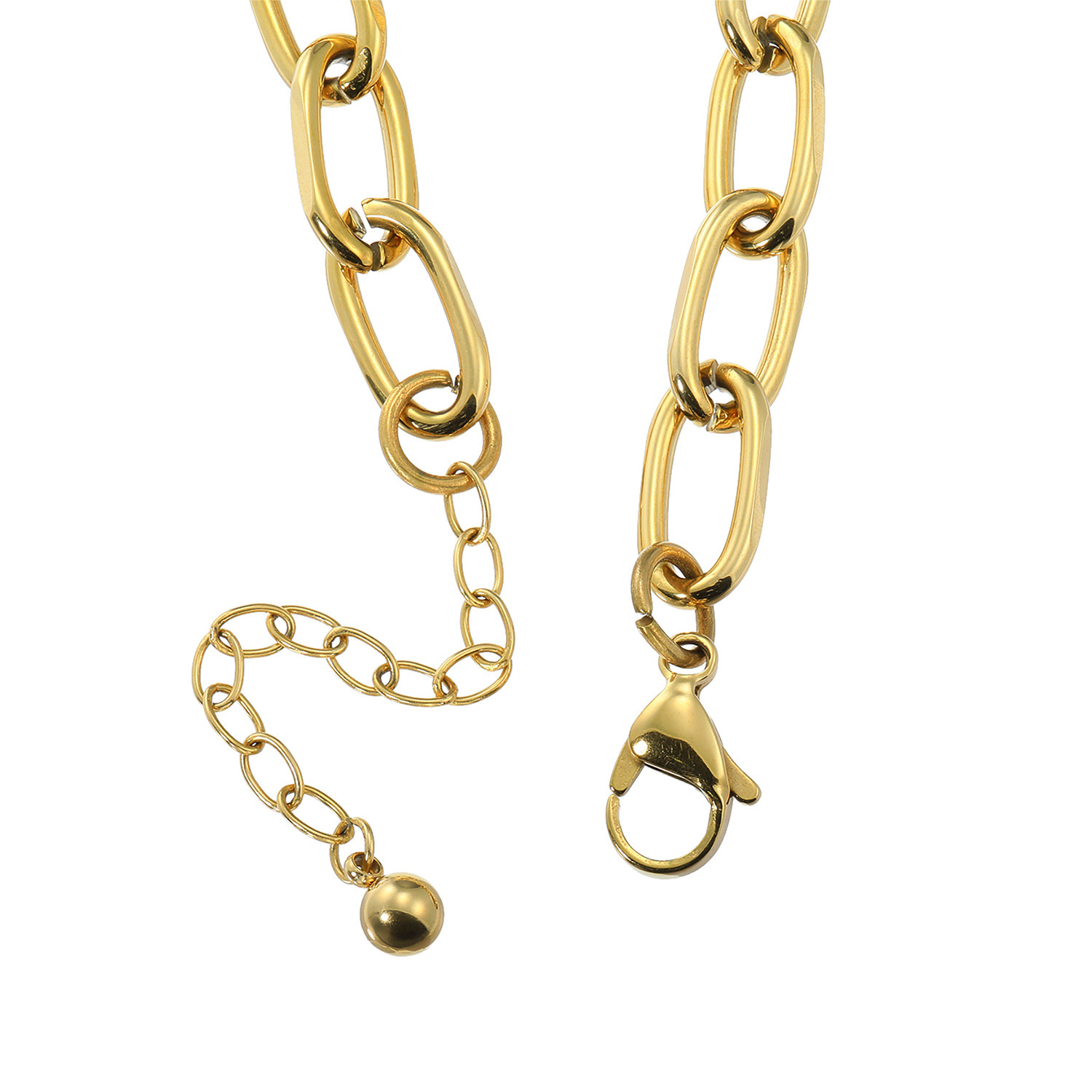 アシエステンレス サージカルステンレス オーバルシャイニー ネックレス