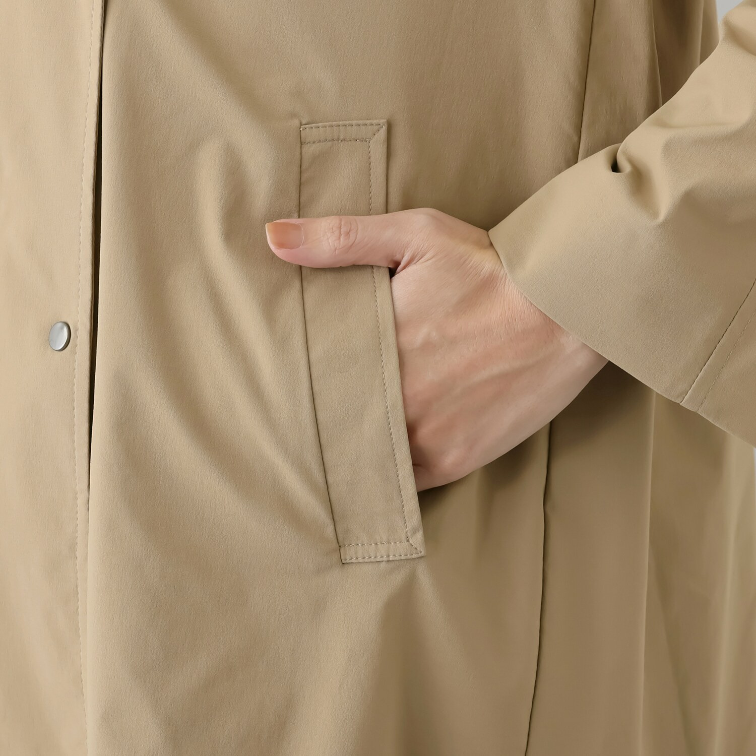 元町ゼラール 着回し抜群で大活躍！ フェイクファーベスト付 はっ水＆軽量ストレッチ ダブルフロントコート