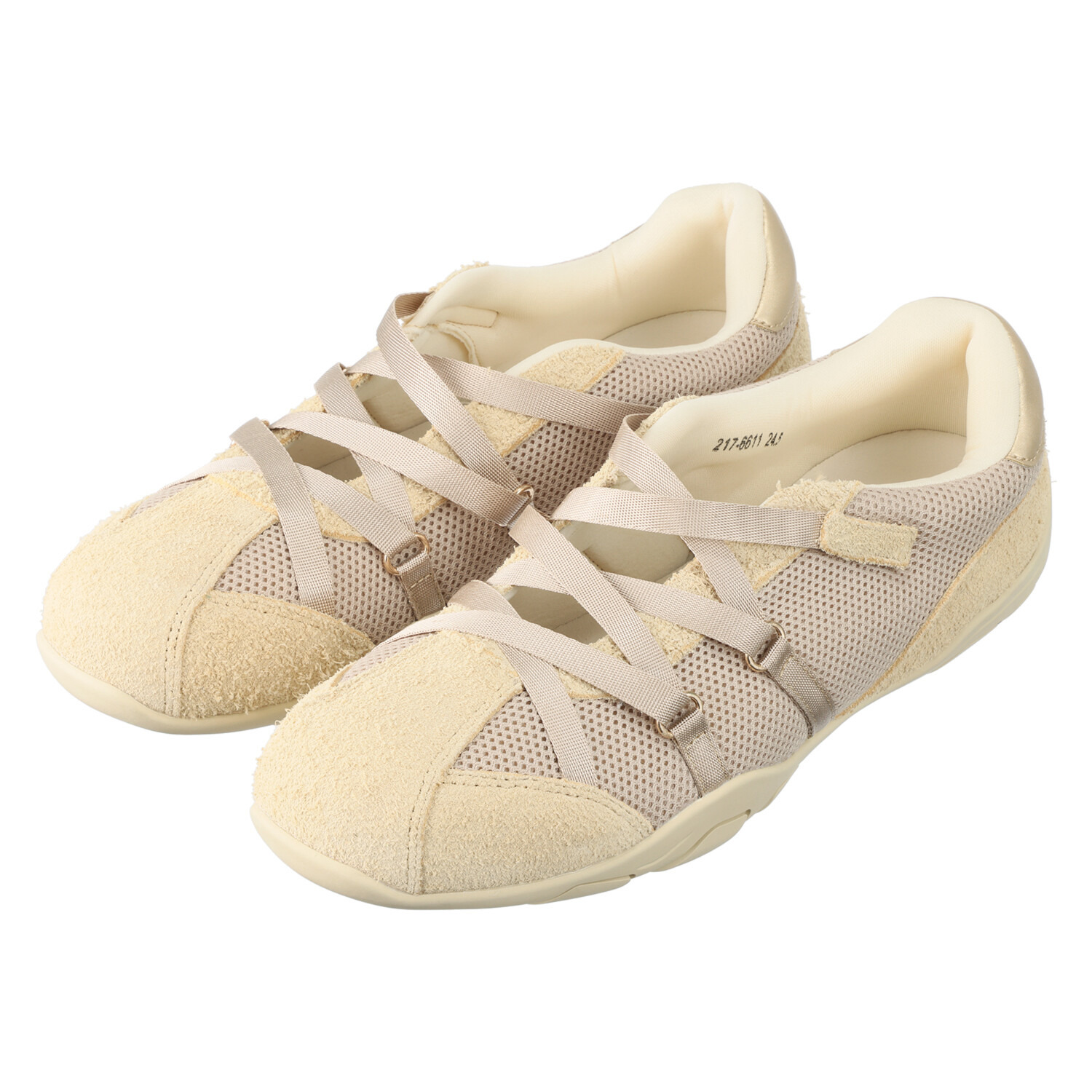 ヌーベルヴォーグ リュクスライン 至福の履き心地 トレンドをど真ん中 牛革バレリーナスニーカー