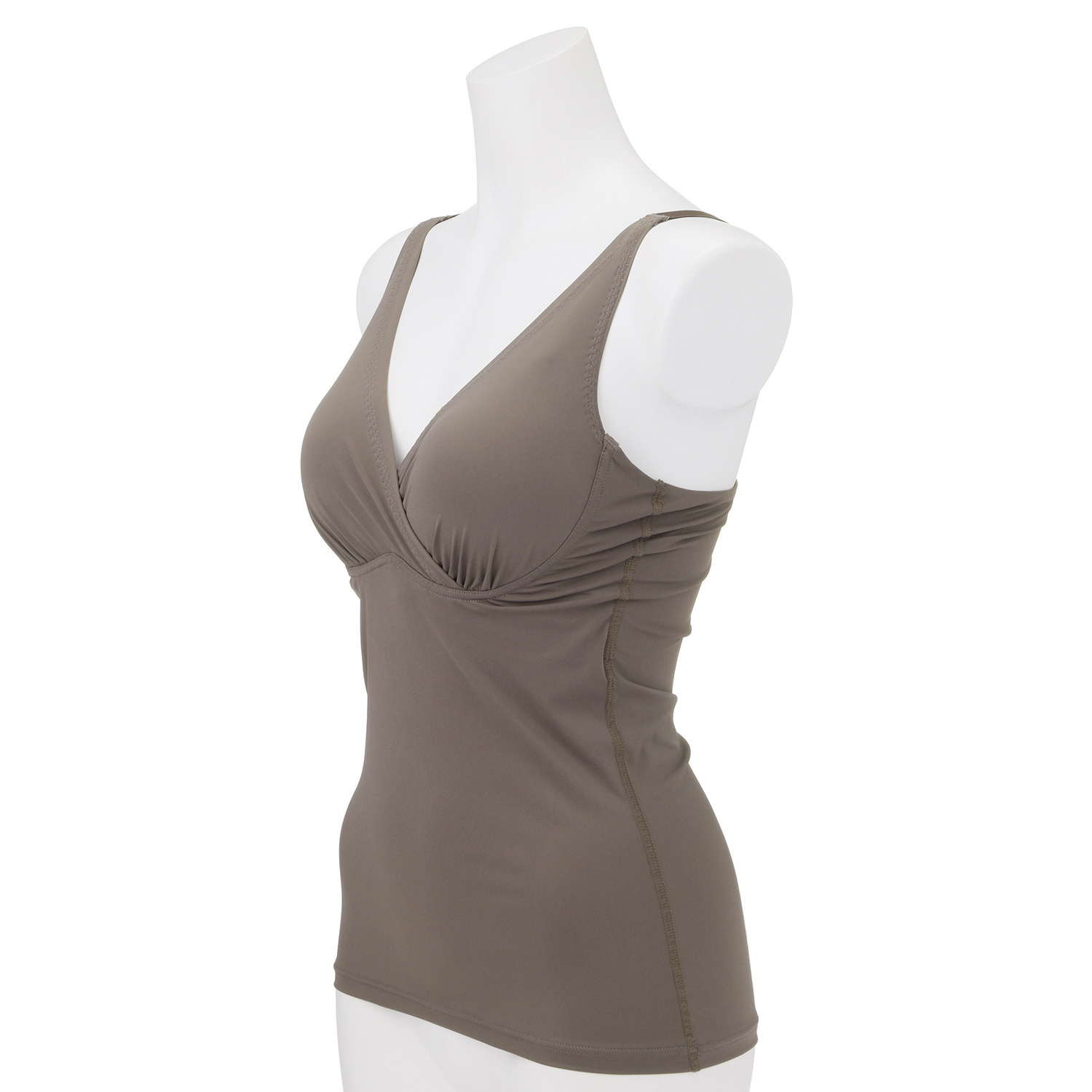 きれいになろう！ 静電気防止加工 樹脂入りモールド バストメイクブラキャミ ２枚セット