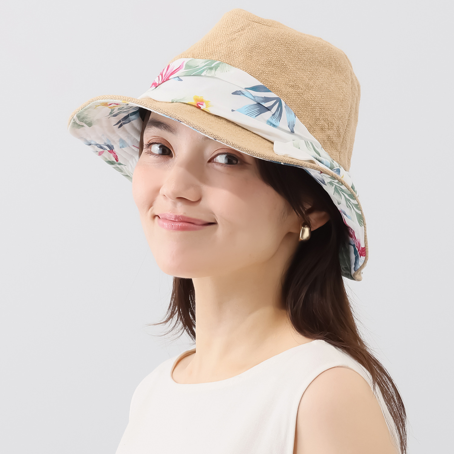 ステイラッキー ジュート 夏気分トロピカル マニッシュハット