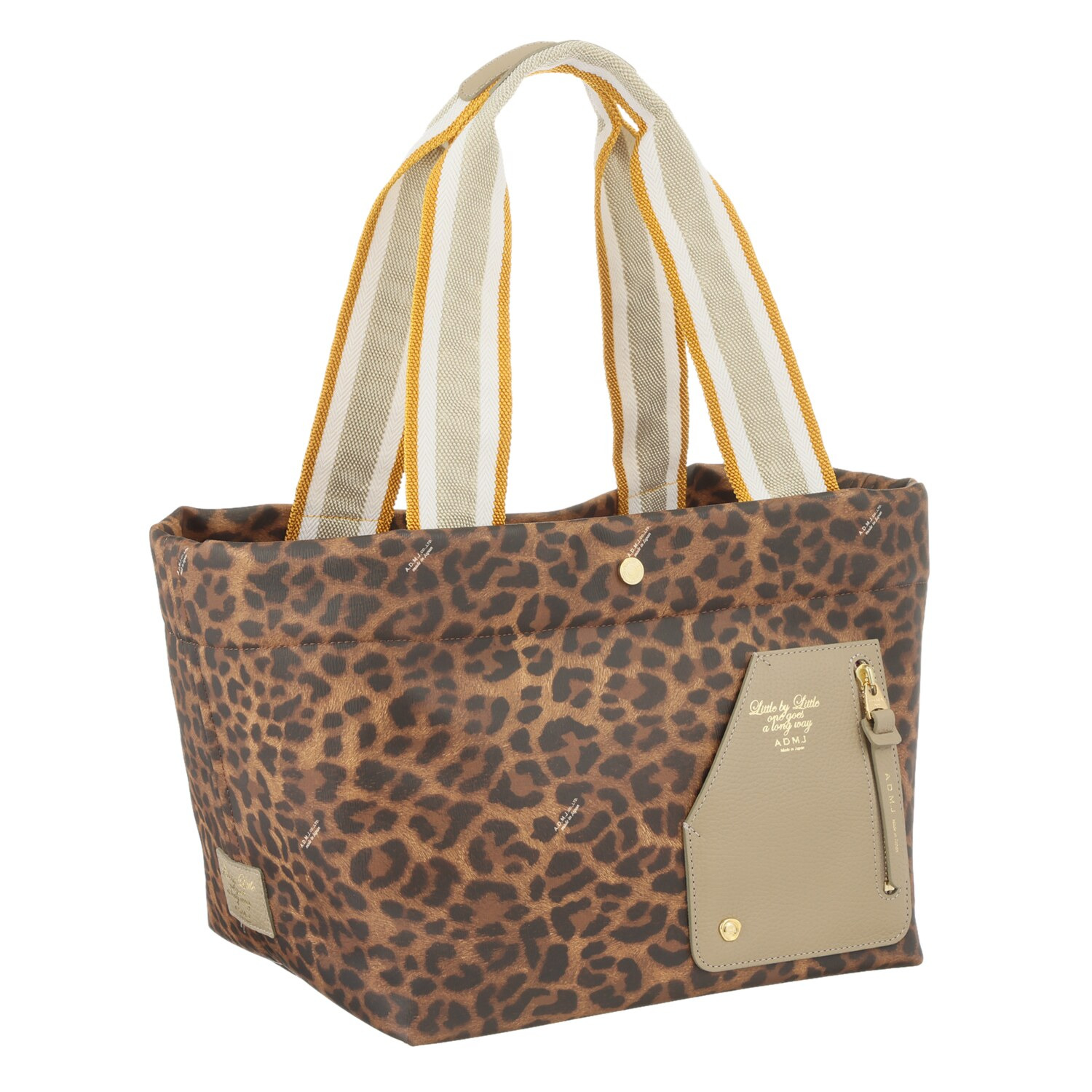 エーディーエムジェイ はっ水 イタリアンファブリック ライダースポケット トートバッグ