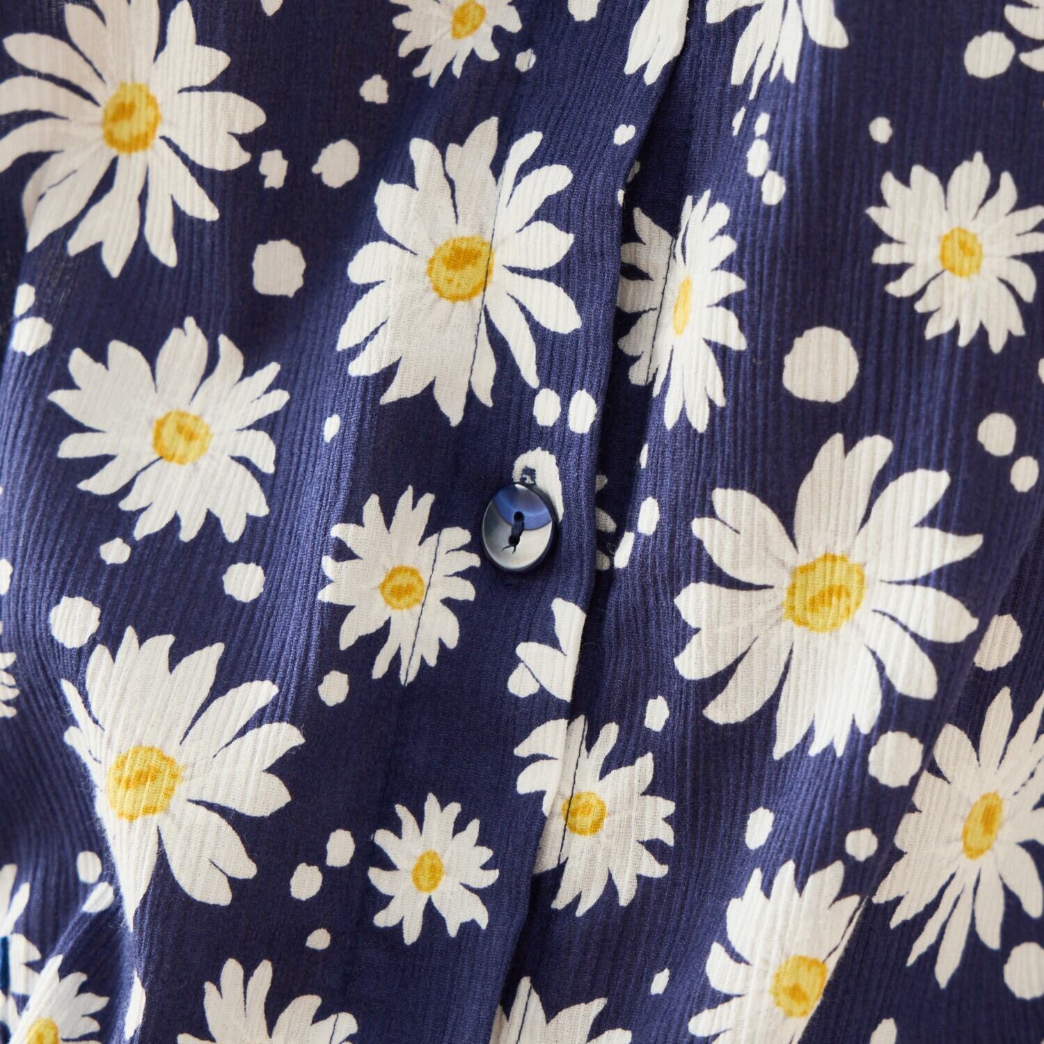 ＷＩＮＤ 高島ちぢみ ストレッチ楊柳 マーガレット柄ワンピース