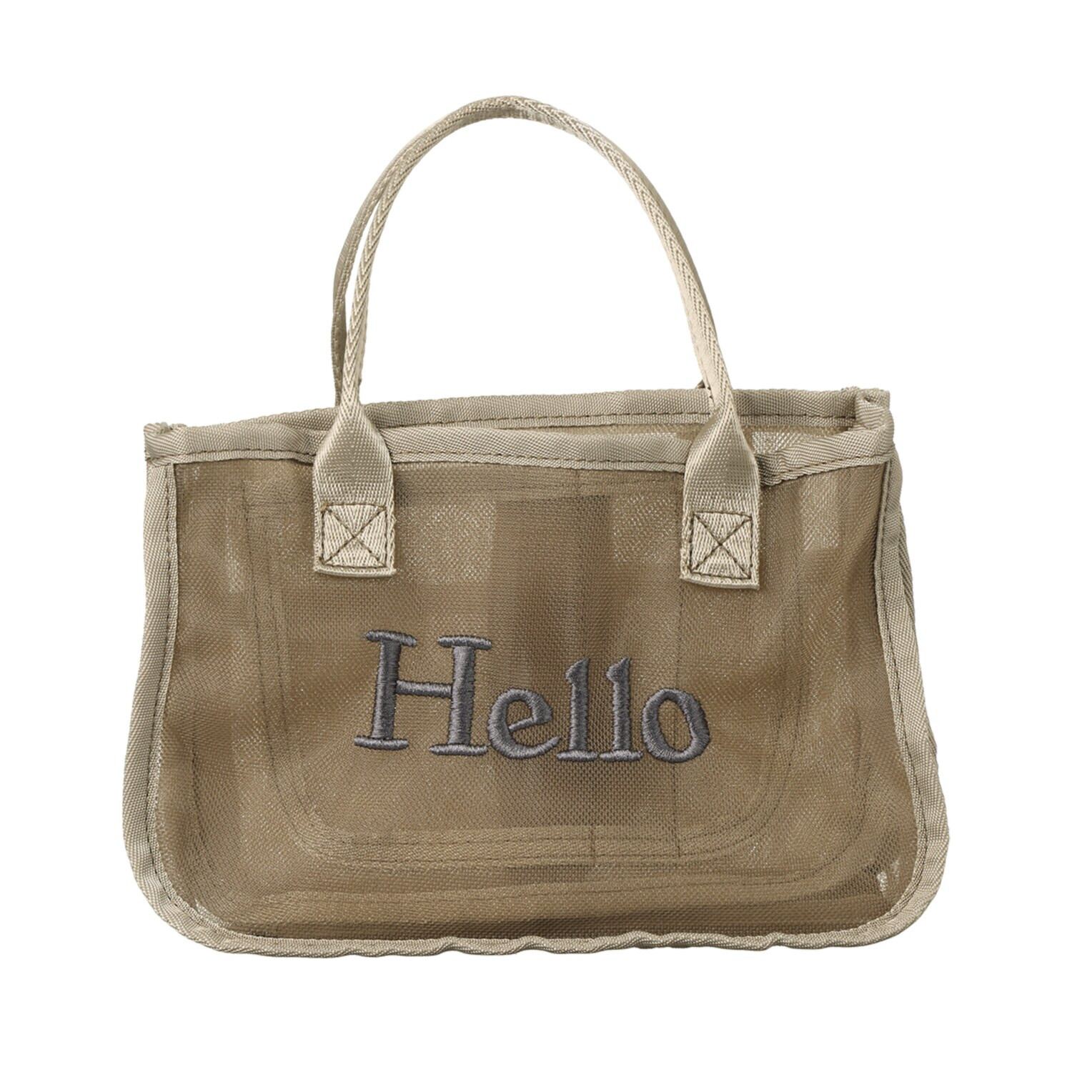 グッシオイタリー Ｈｅｌｌｏロゴメッシュ バッグインバッグ