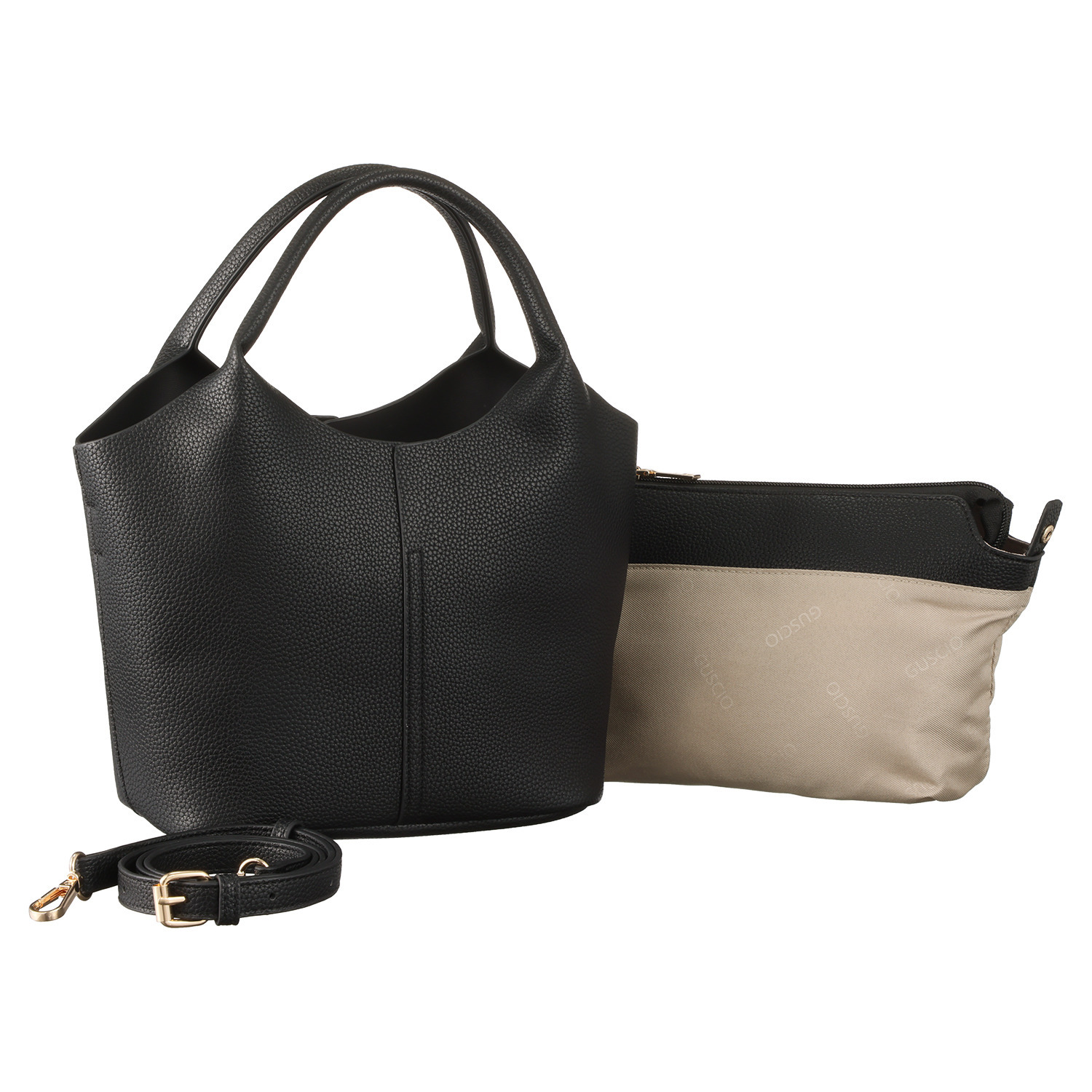 グッシオイタリー ポーチ付 ２ウェイ ミニハンドバッグ