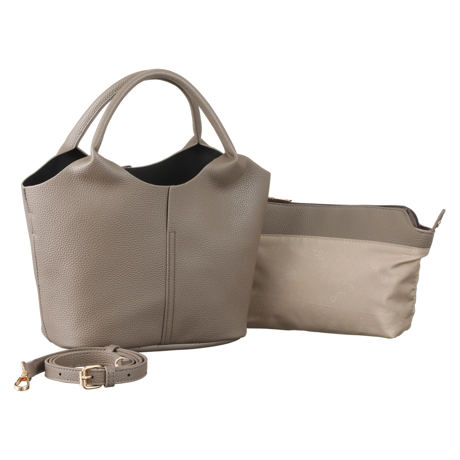 グッシオイタリー ポーチ付 ２ウェイ ミニハンドバッグ