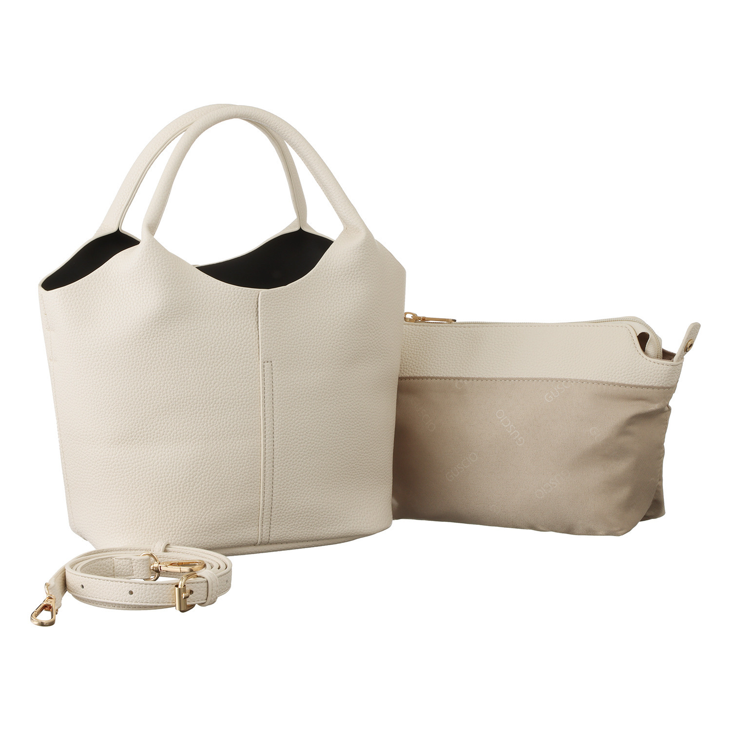 グッシオイタリー ポーチ付 ２ウェイ ミニハンドバッグ