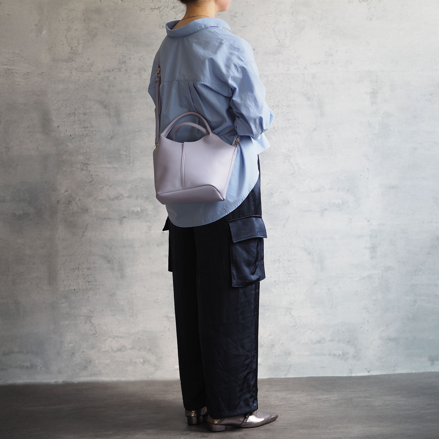 グッシオイタリー ポーチ付 ２ウェイ ミニハンドバッグ