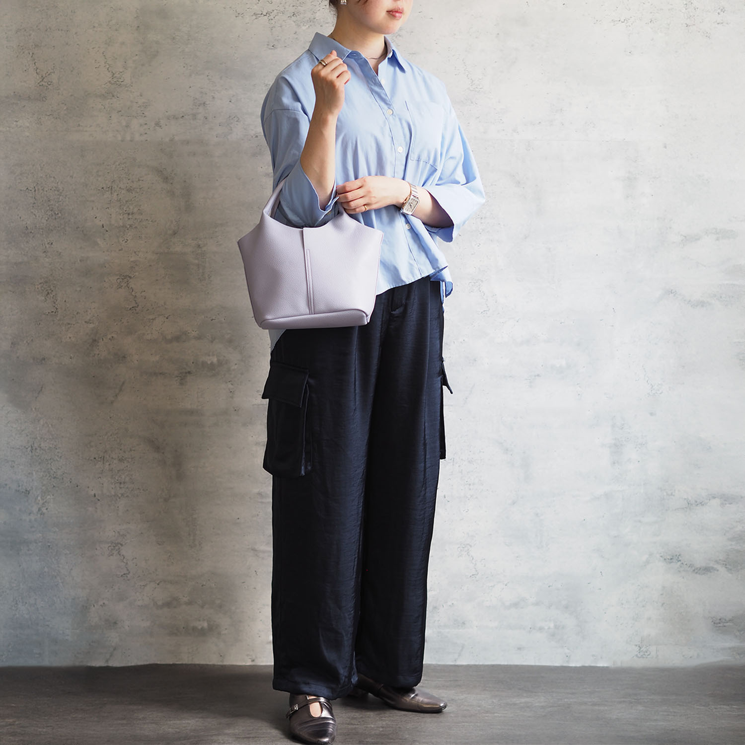 グッシオイタリー ポーチ付 ２ウェイ ミニハンドバッグ