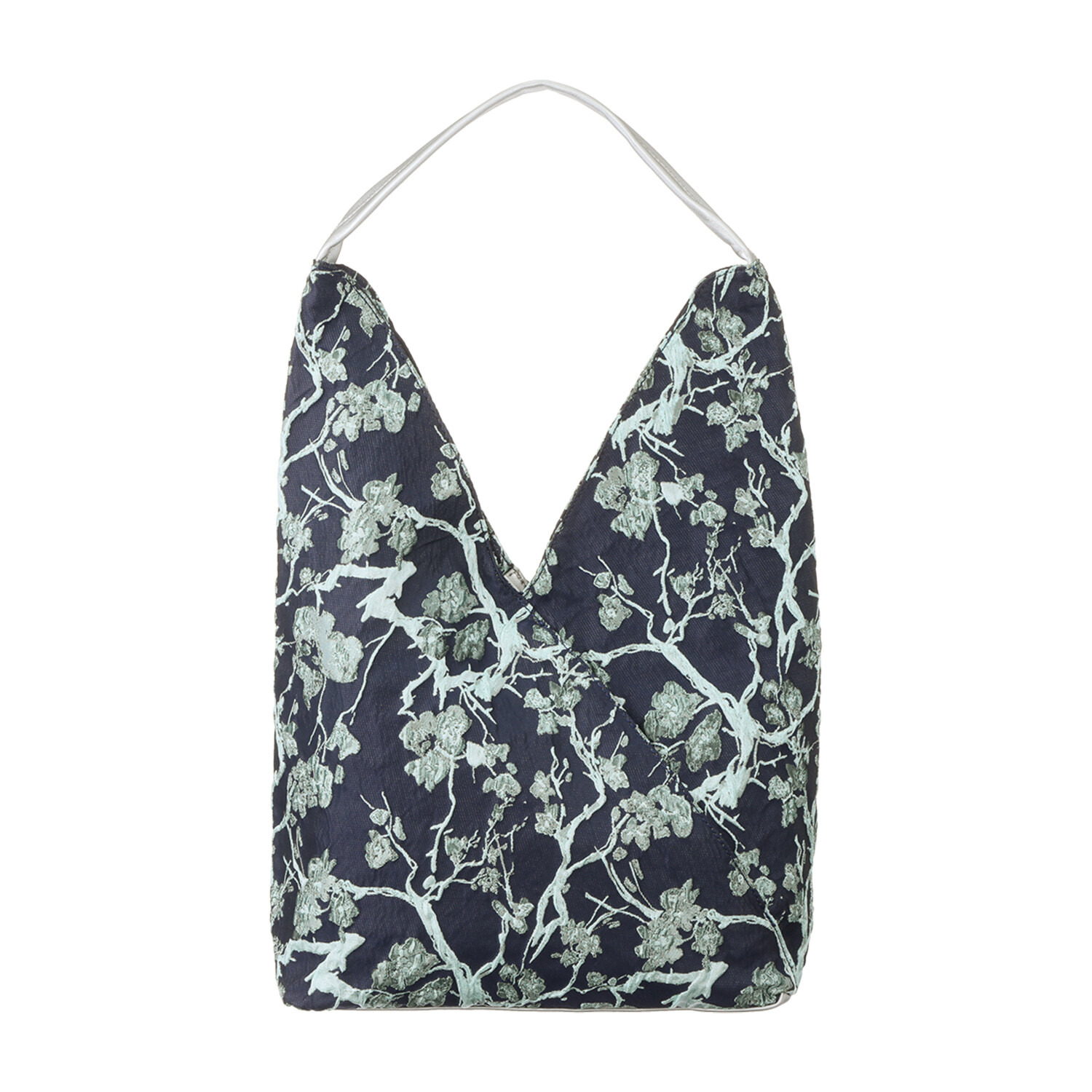 グッシオイタリー 花柄ジャガード Ｖカットトートバッグ