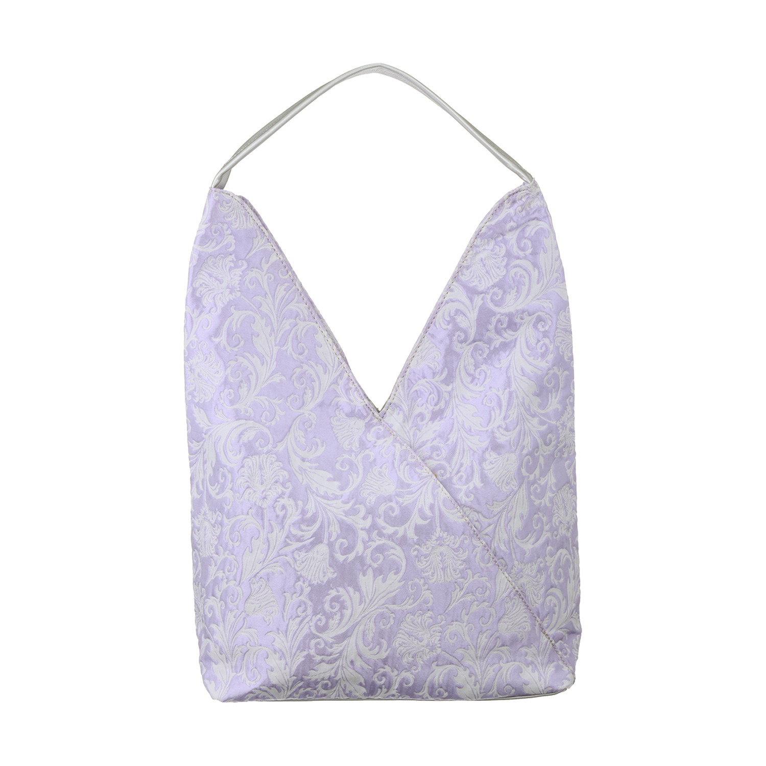 グッシオイタリー 花柄ジャガード Ｖカットトートバッグ