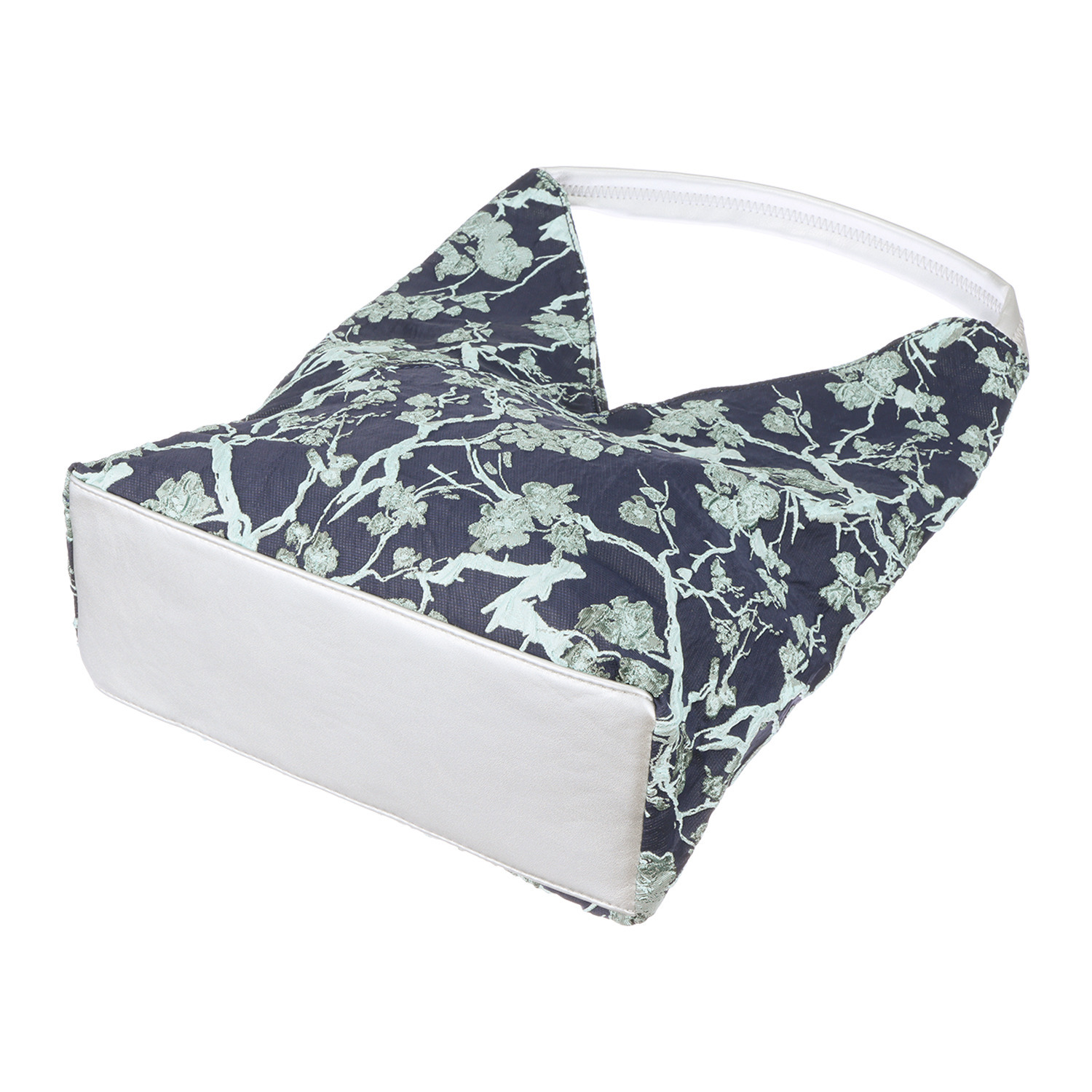 グッシオイタリー 花柄ジャガード Ｖカットトートバッグ