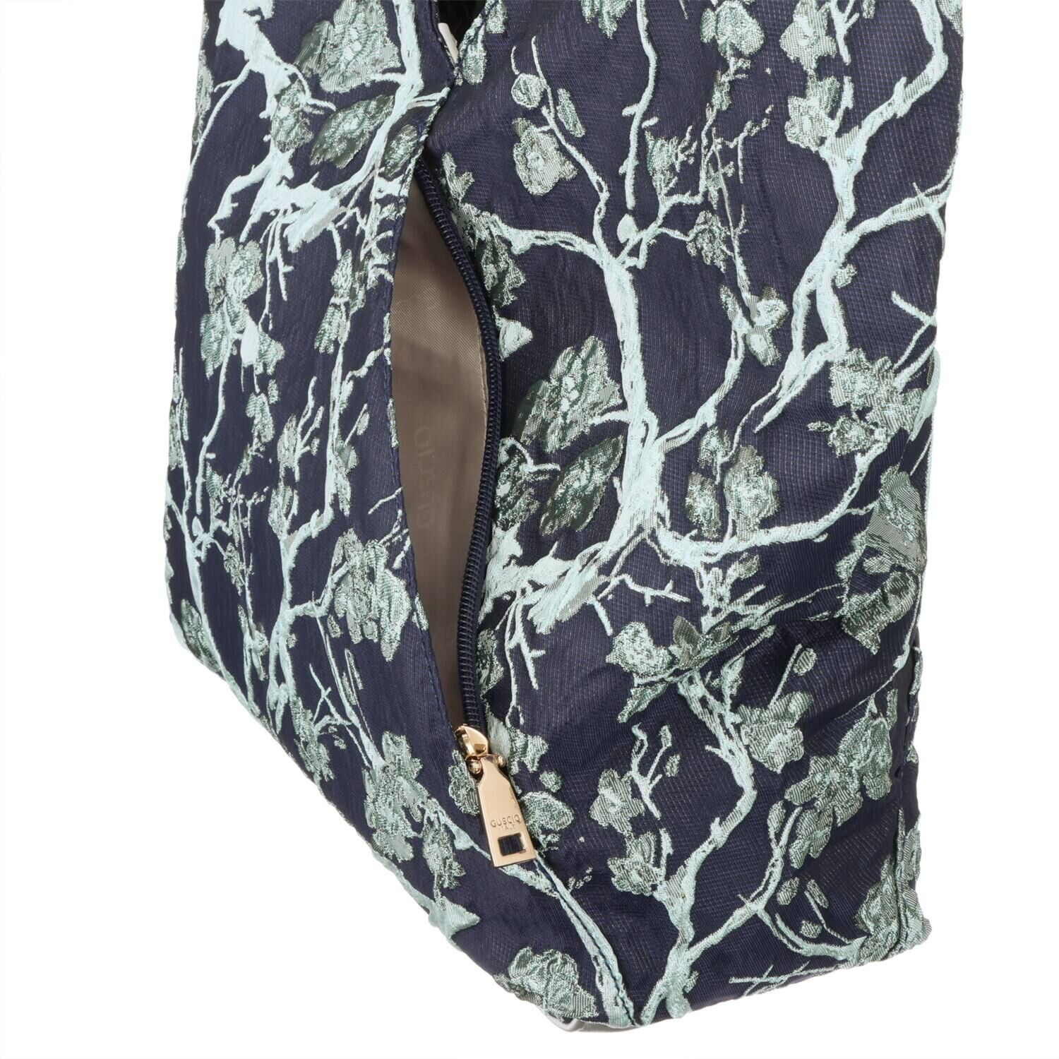 グッシオイタリー 花柄ジャガード Ｖカットトートバッグ