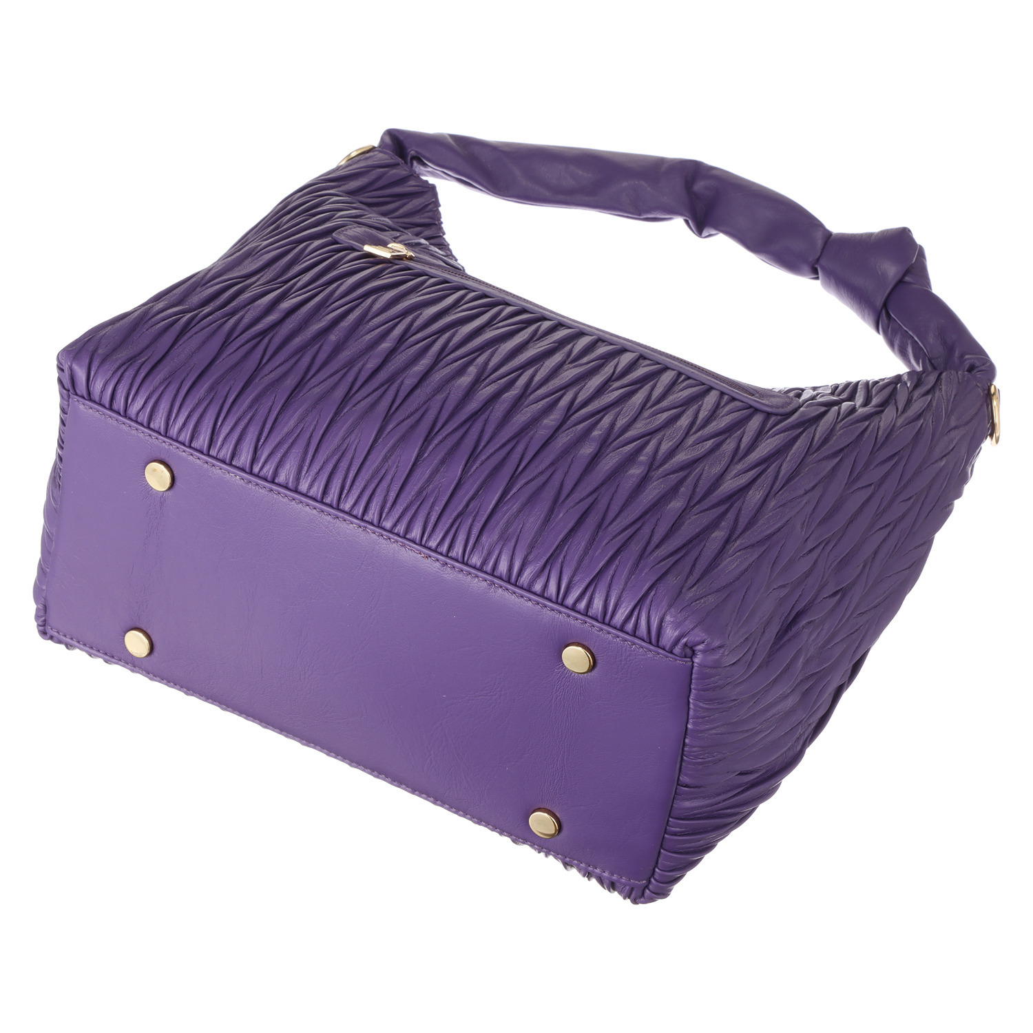 グッシオイタリー プリーツデザイン ワンハンドル ２ウェイトートバッグ