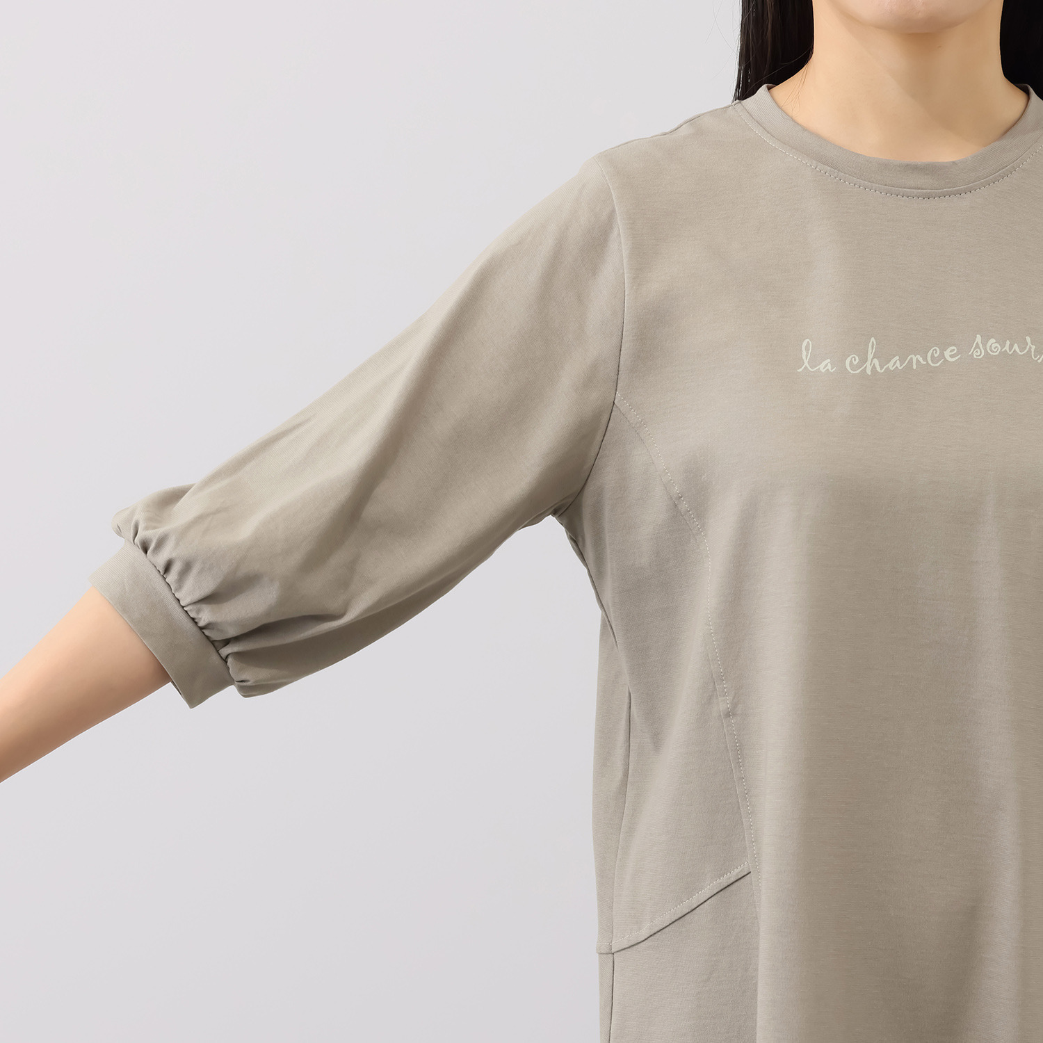 里麻 ロゴプリントチュニック