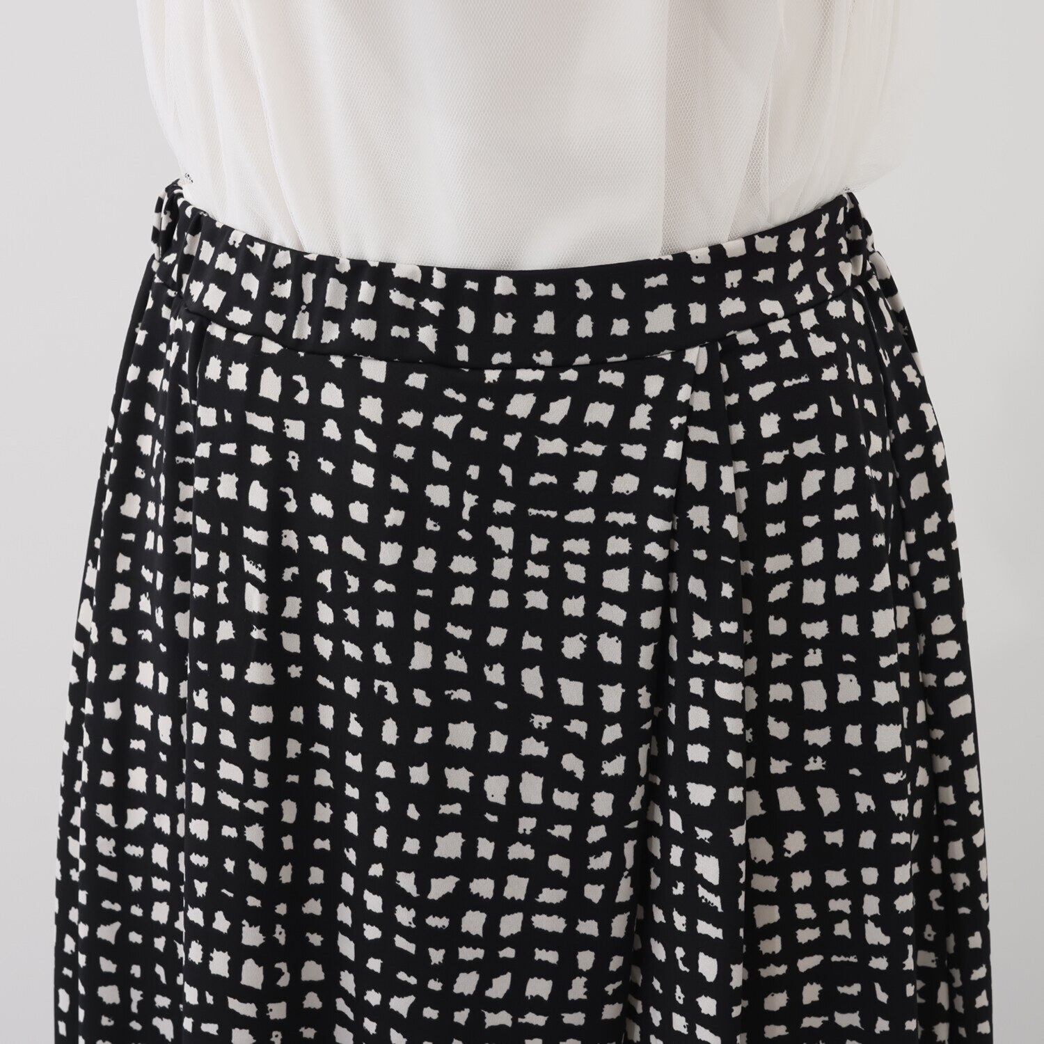 里麻 ＵＶカット・接触冷感 巻きスカート風 ワイドパンツ