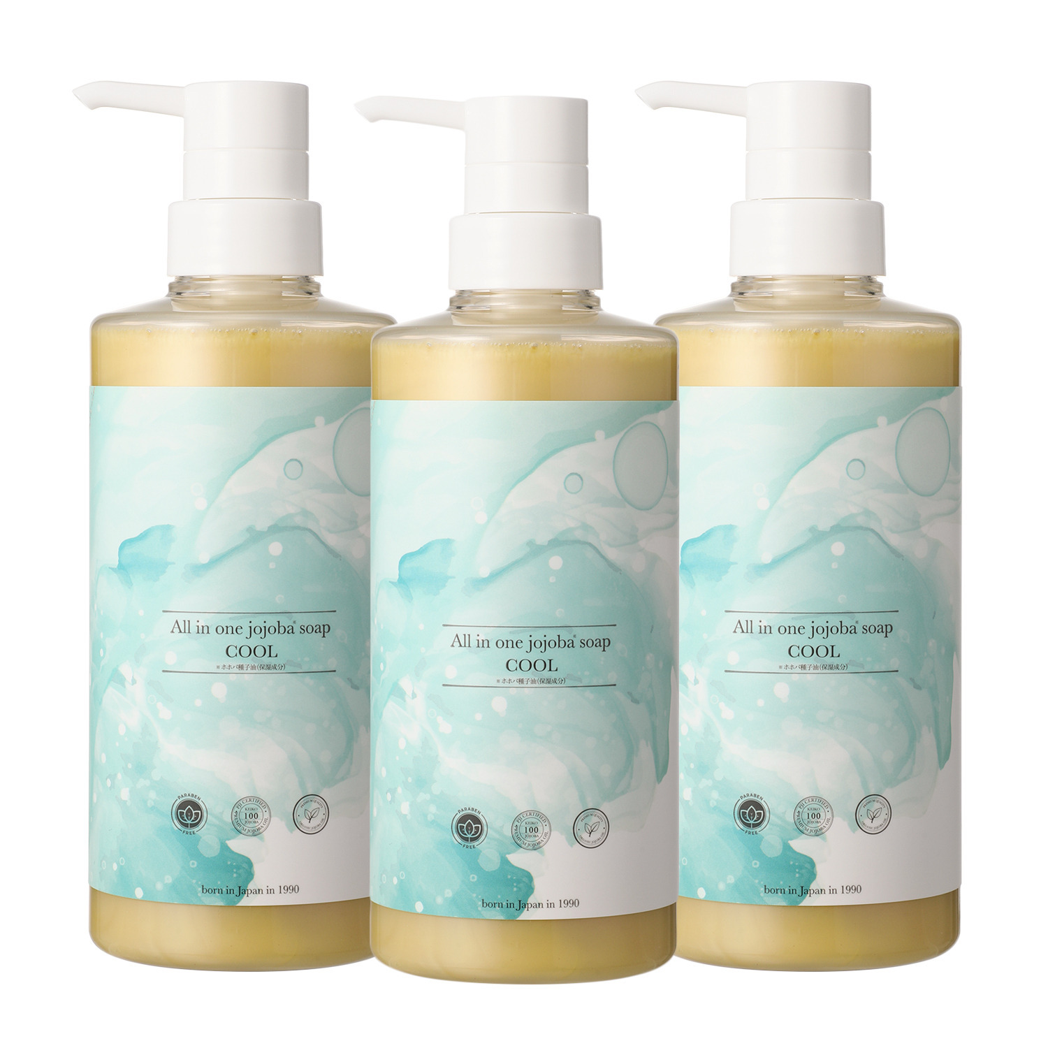 サンナチュラルズ 全身使える１本５役！ すっきり爽やかな香り オールインワン リッチソープ　クール ３本セット 