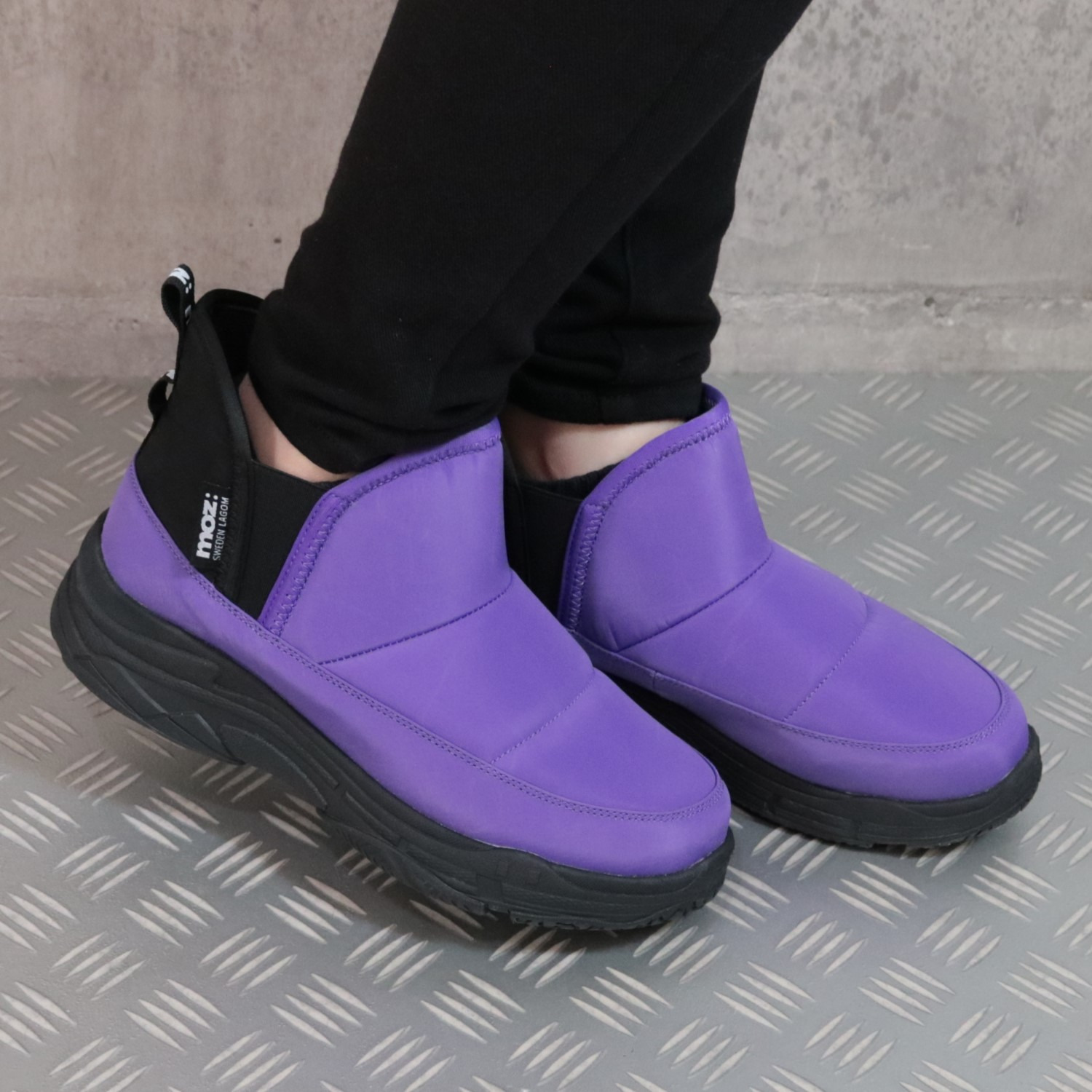 モズ はっ水・防水・軽量！ ワンステップで履ける らくらく快適ブーツ