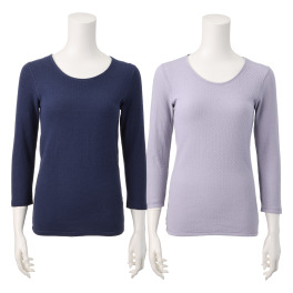リラキュート 肌側綿１００％ 七分袖インナー２枚セット