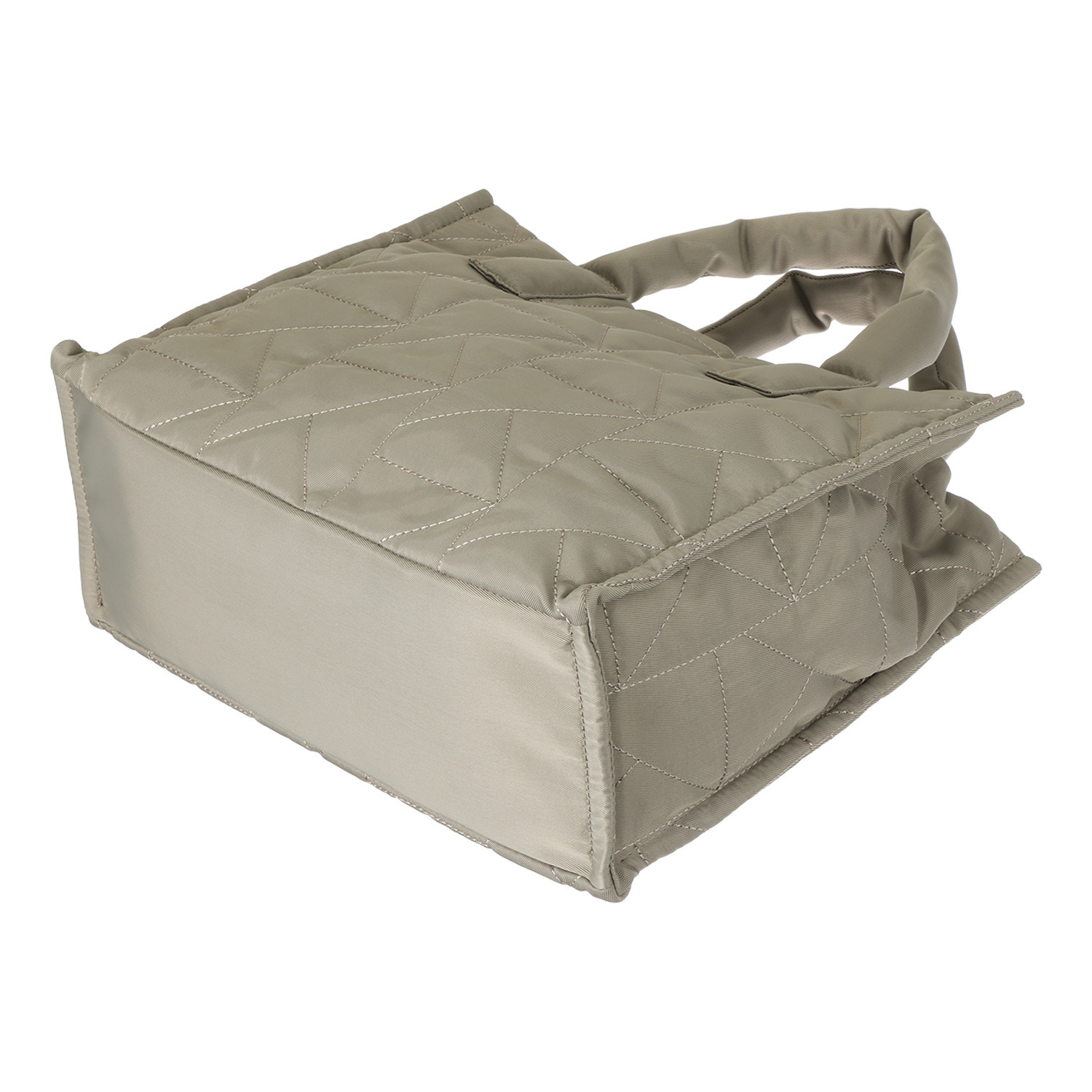 メゾンヴェール はっ水ナイロン ステッチデザイン ２ウェイトートバッグ ＜ラウンドポーチ付＞