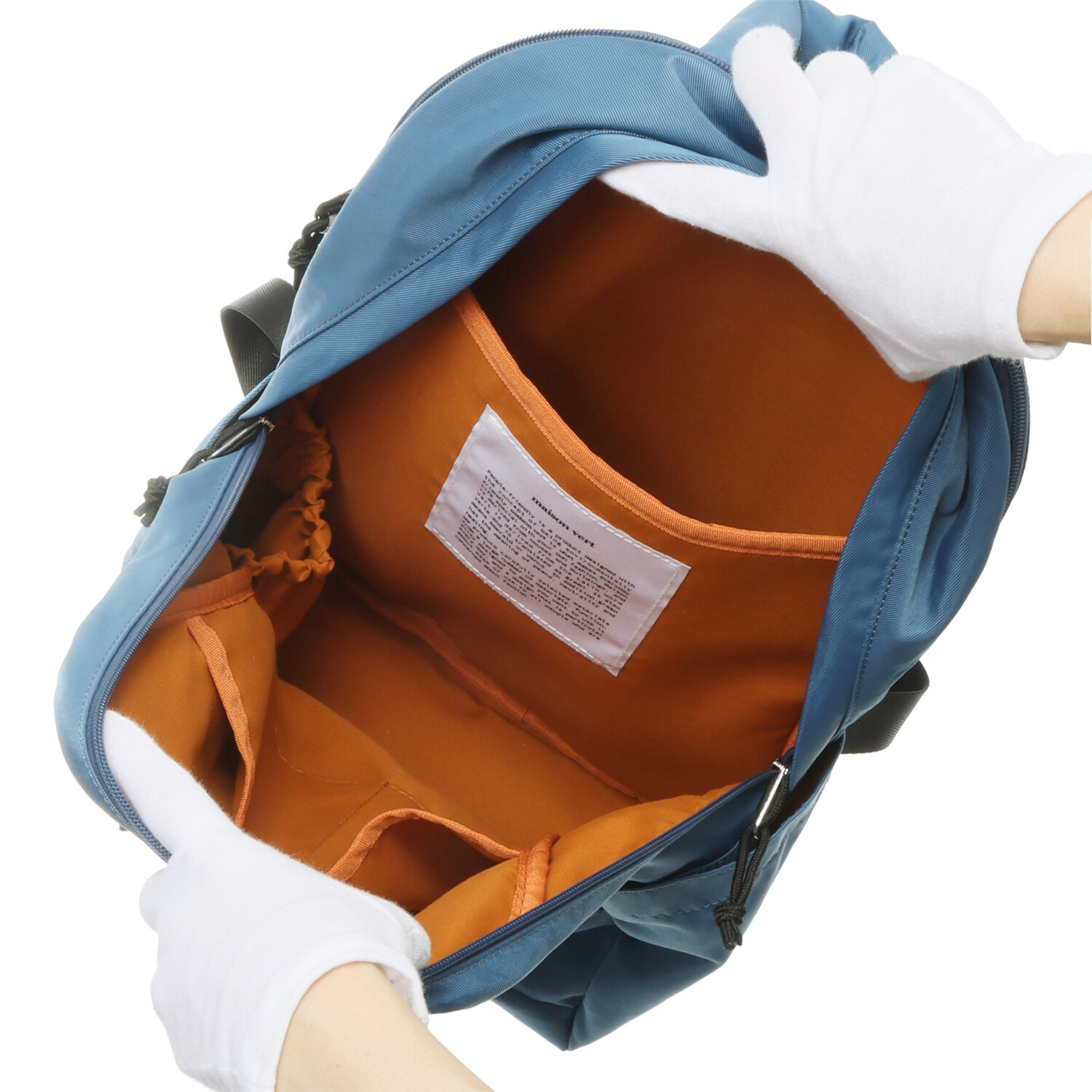 メゾンヴェール はっ水ワッシャーナイロン １０ポケット 軽量ラウンドリュック