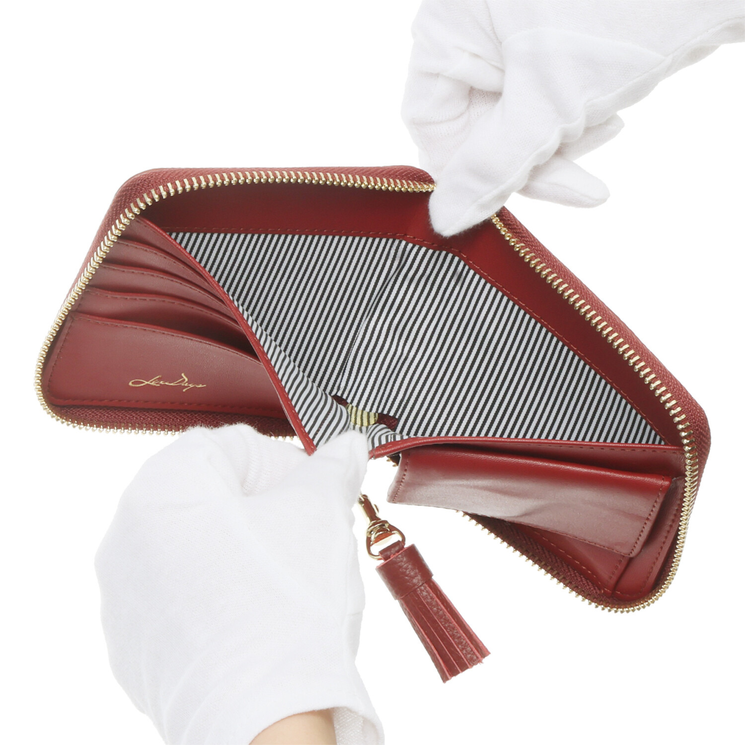 リズデイズ 本革 二つ折りスリム財布