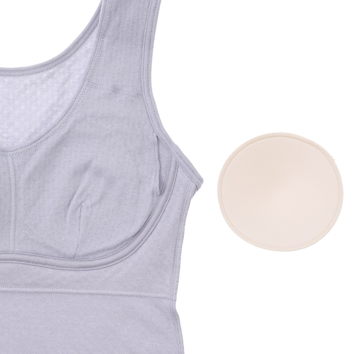 リラキュート 肌側綿１００％ カーゼ素材温活あったか カップ付タンクトップ ２枚セット
