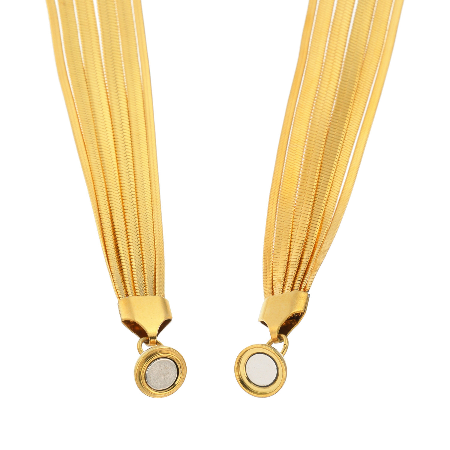 デルークス ステンレス スネークチェーン ６連ネックレス