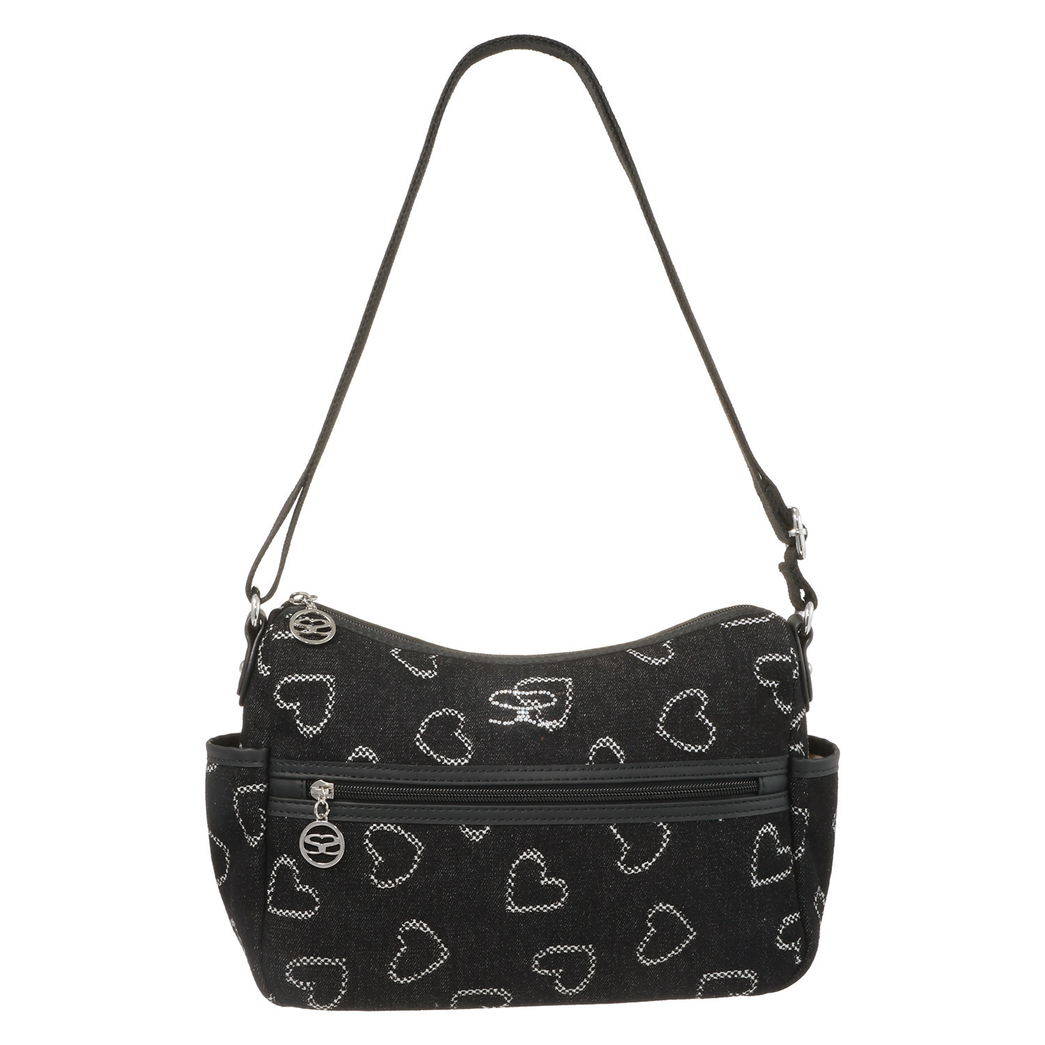 サボイ ハート柄デニム ショルダーバッグ