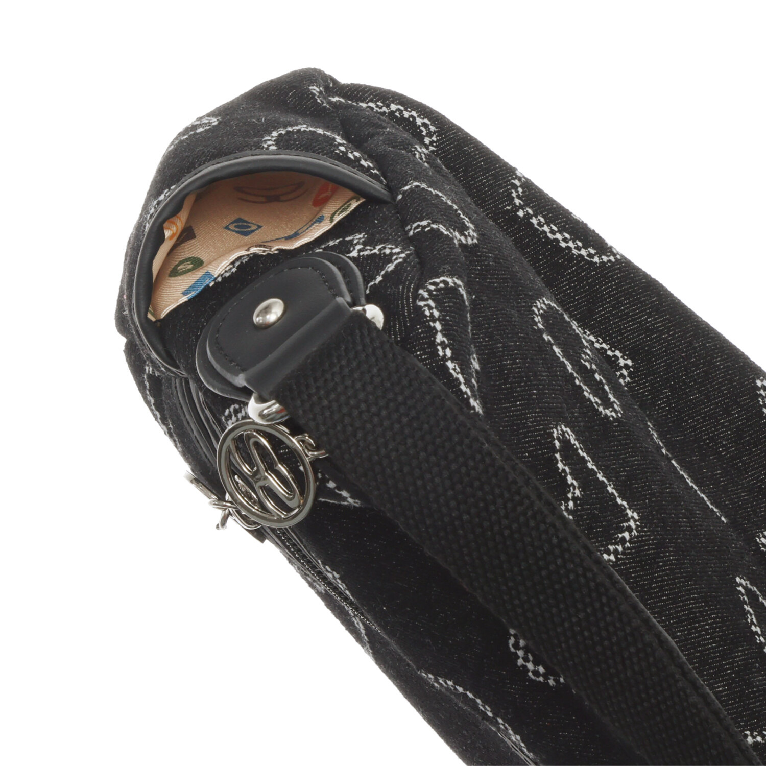 サボイ ハート柄デニム ショルダーバッグ