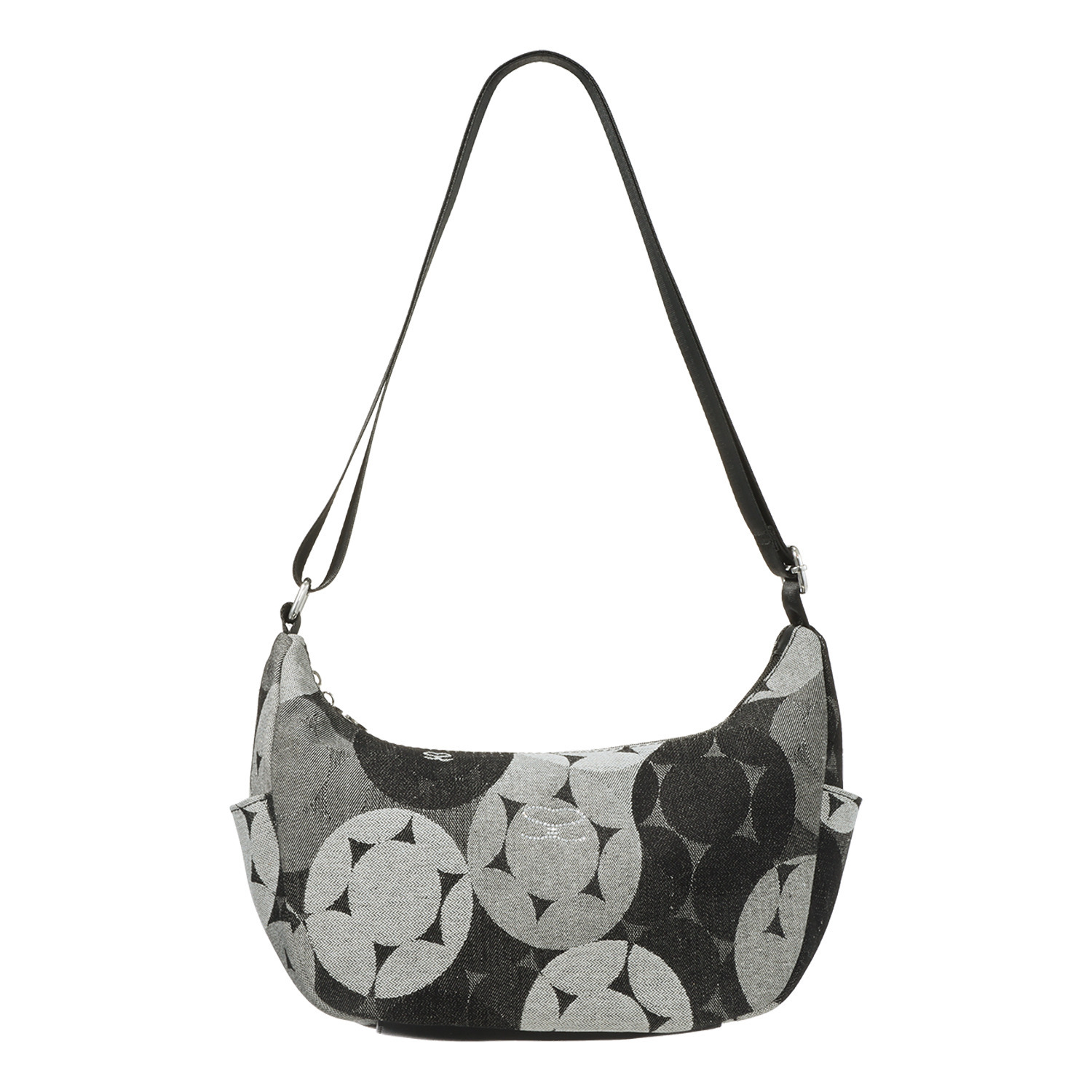 サボイ バルーン柄デニム 月型ショルダーバッグ