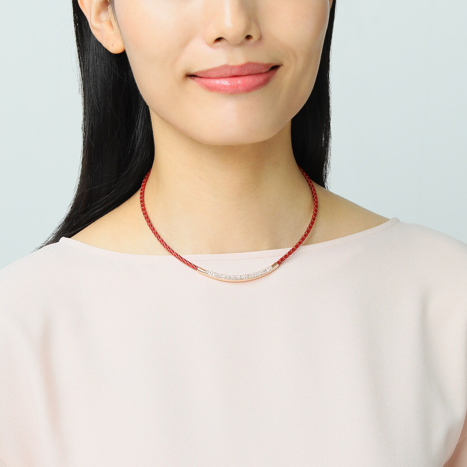 エービーステン クリスタルガラス マグネット バーネックレス