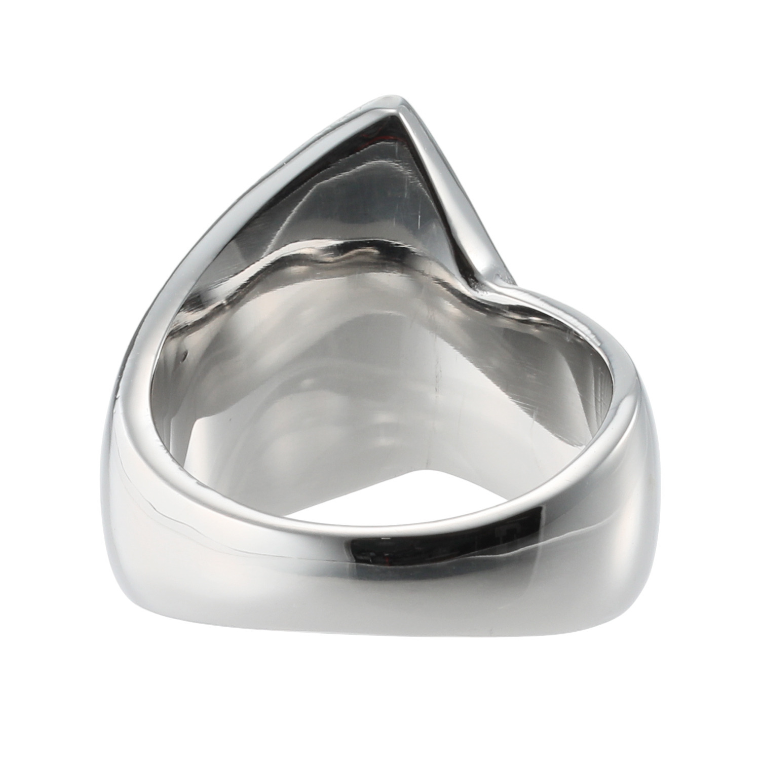 エービーステン ステンレス クリスタルガラス スパチュラデザイン リング