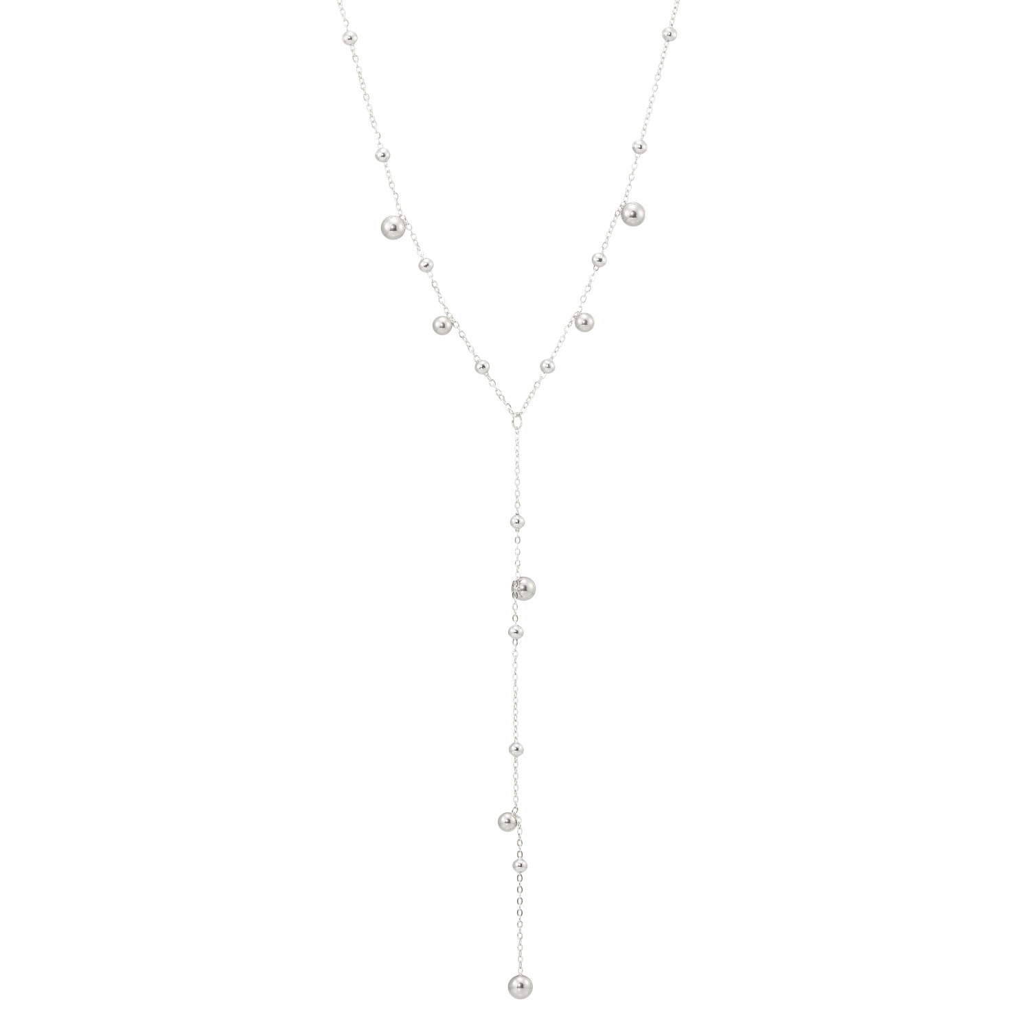 エービーステン ステンレス リズミカル ボールデザイン Ｙ字ネックレス