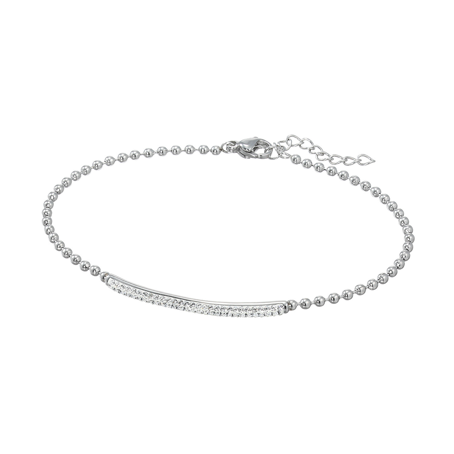 エービーステン ステンレス クリスタルガラス パヴェ バーブレスレット