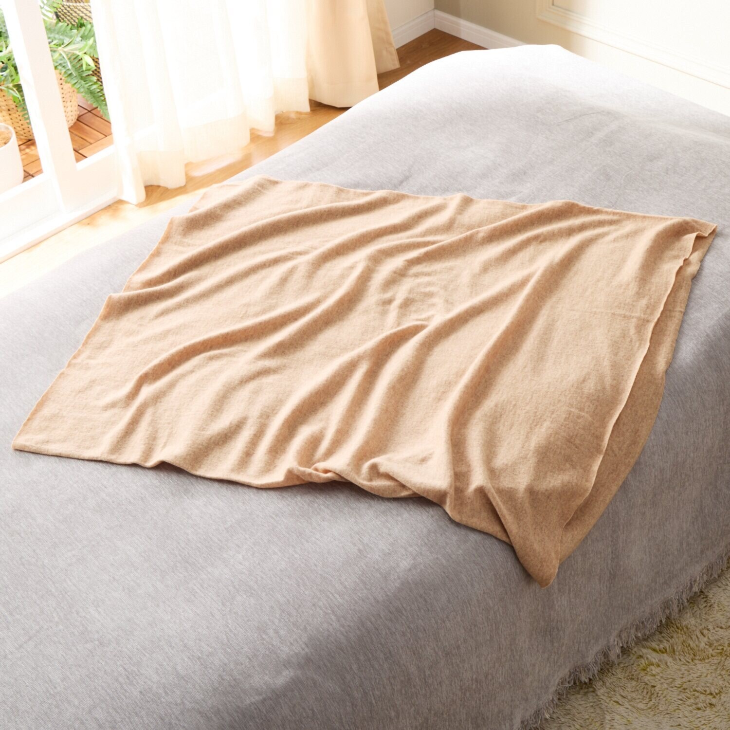 大津毛織 ふわっと、軽やか ウール高混率ブレンド 日本製ニットマルチケット