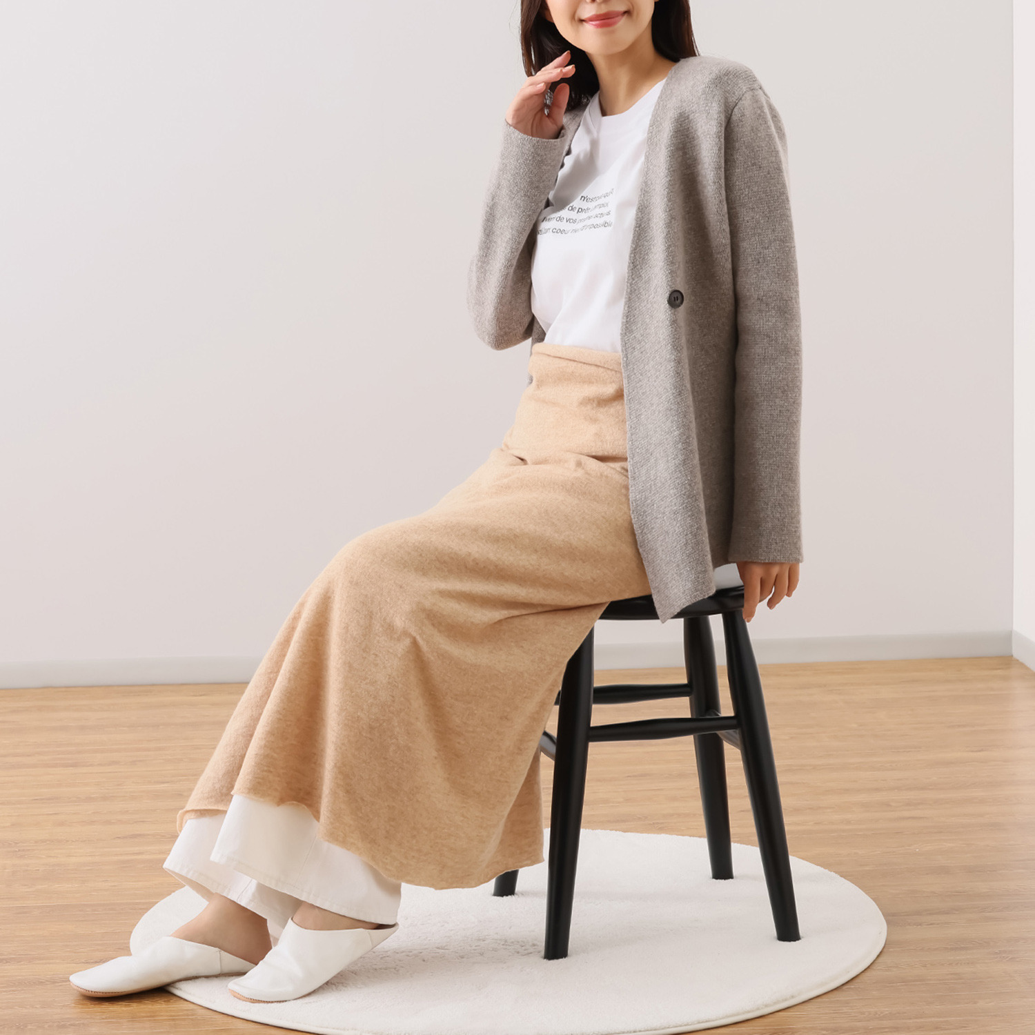 大津毛織 ふわっと、軽やか ウール高混率ブレンド 日本製ニットマルチケット