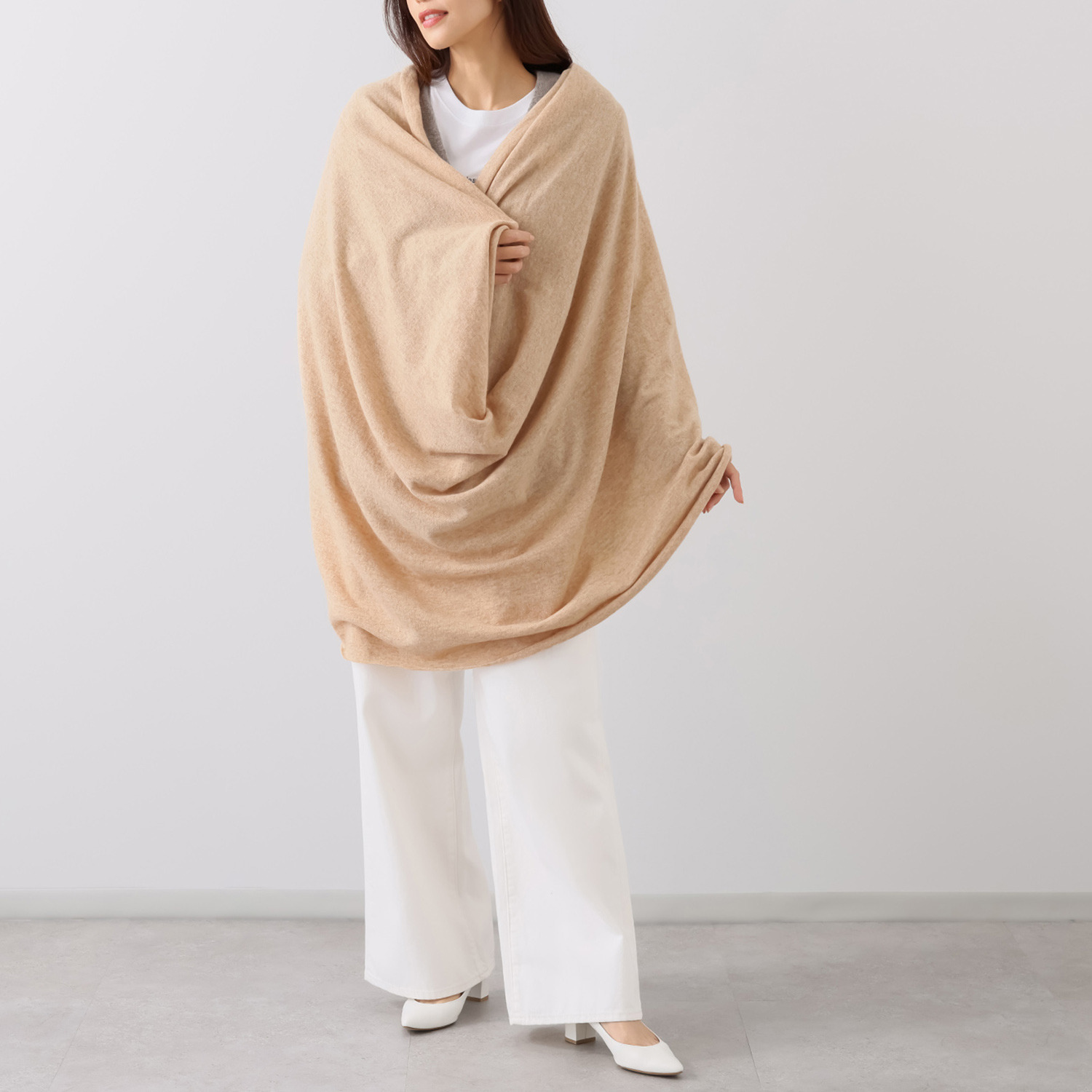 大津毛織 ふわっと、軽やか ウール高混率ブレンド 日本製ニットマルチケット