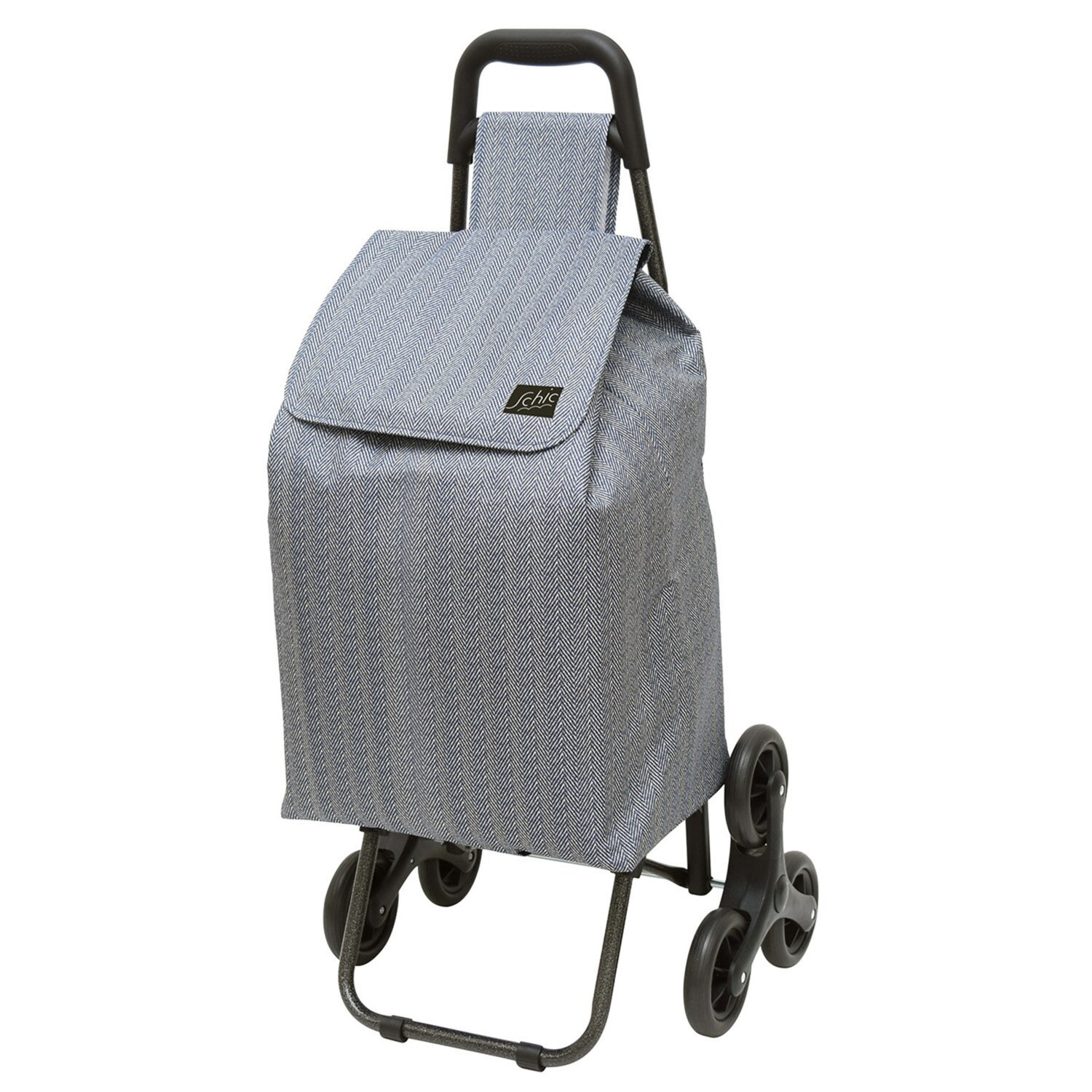 片側３輪タイヤが 段差や階段の移動を 楽々に！ 段差らくらくキャリー エシック