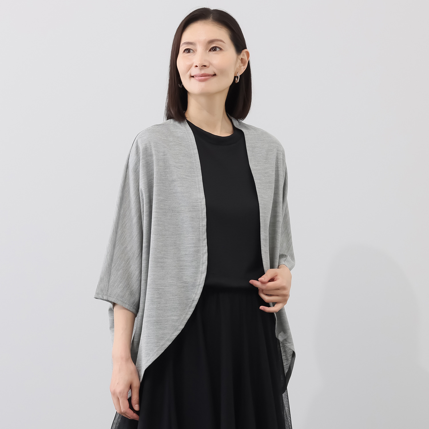 わごろも 接触冷感 麻（ラミー）１００％ 鹿の子 カーディガン